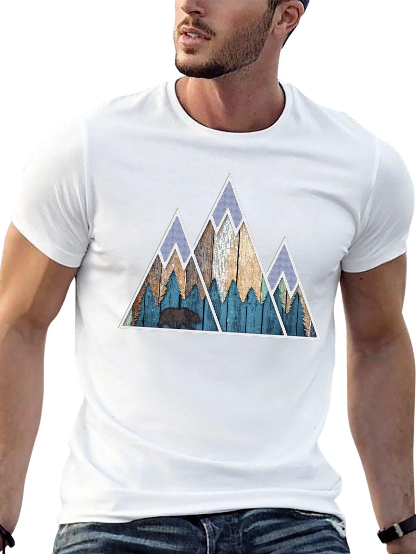 Mountain Bear Graphic T-Shirt