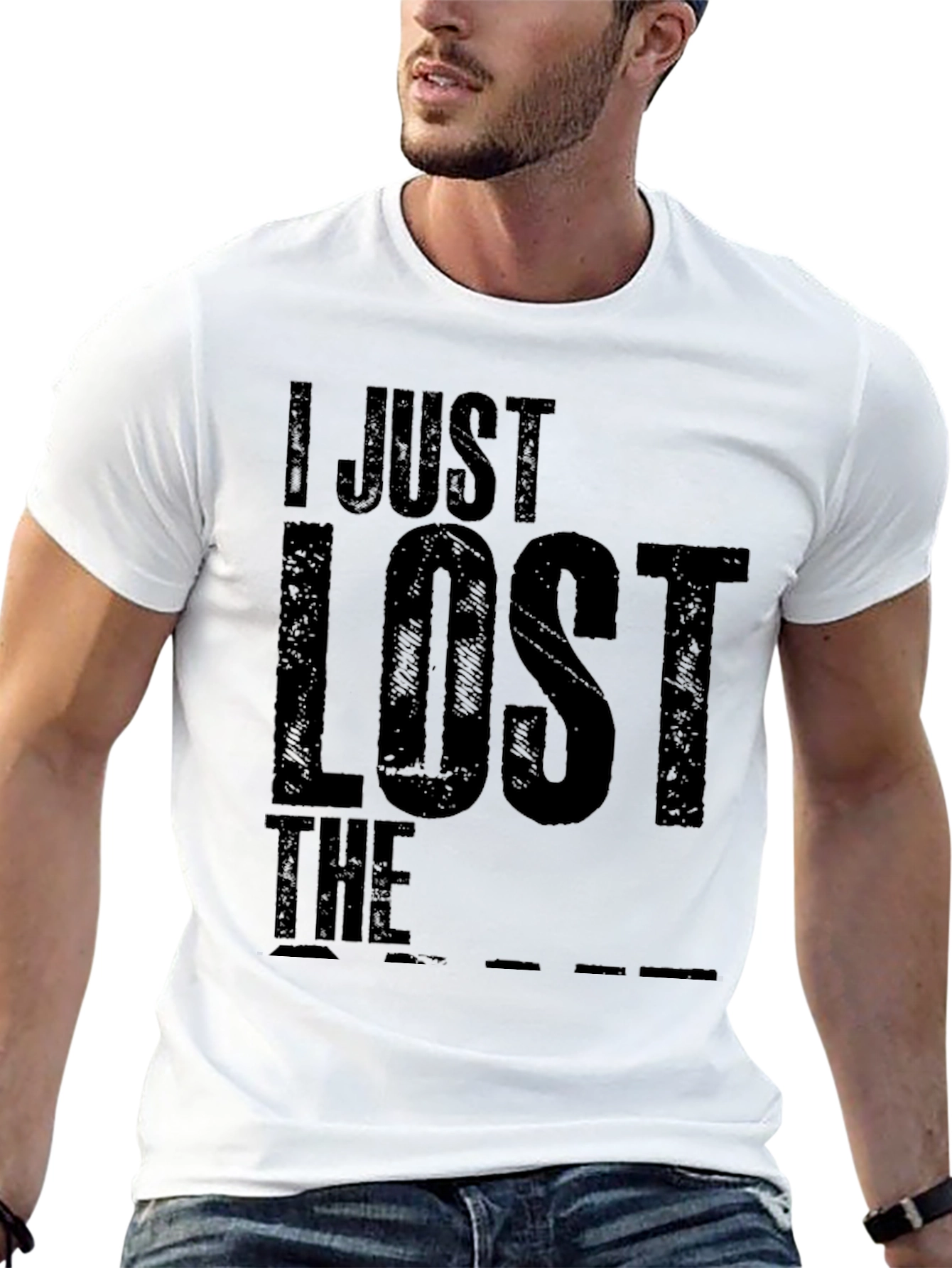 Humorous Lost the Game Black T-Shirt