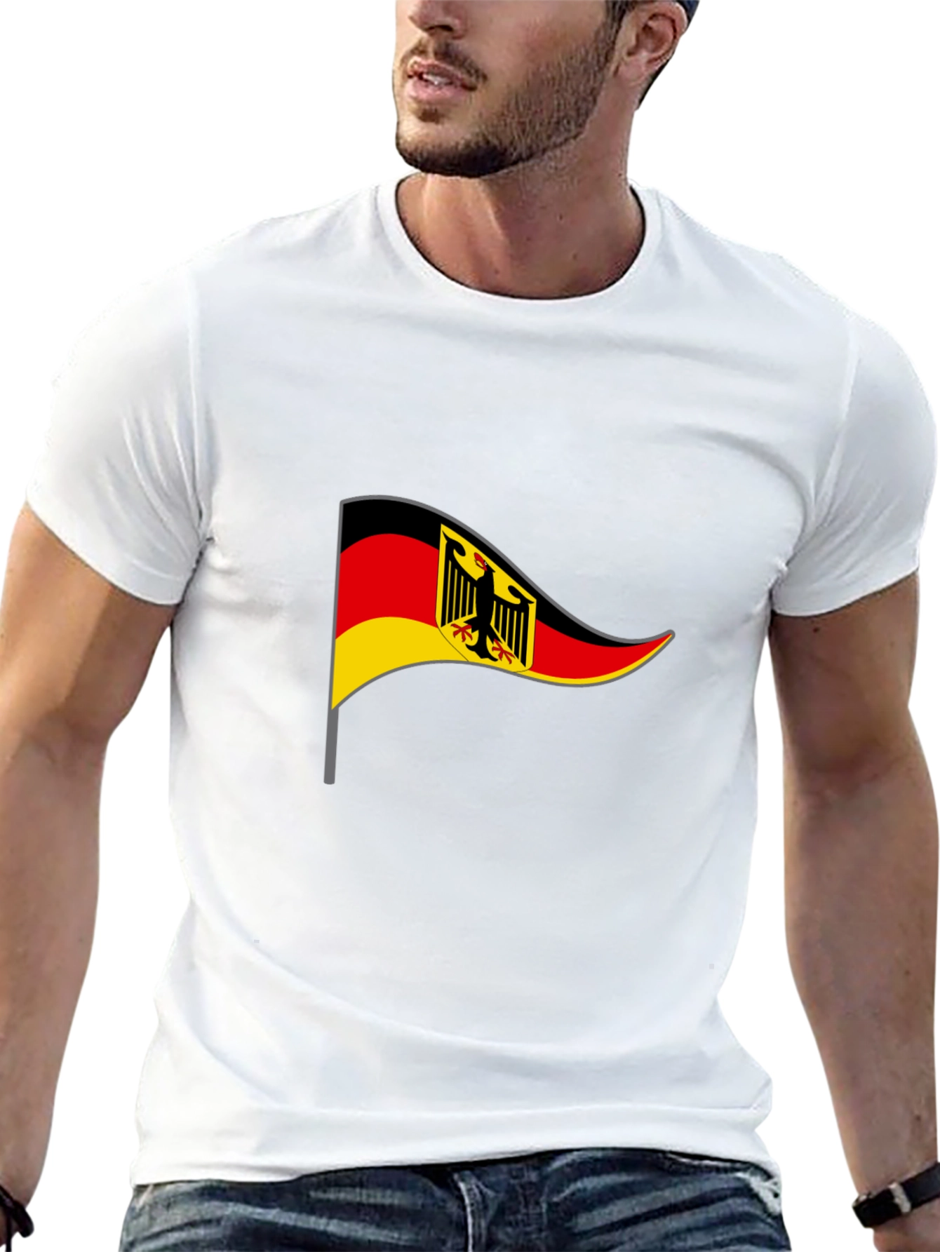 German Flag T-Shirt - Black Cotton Tee