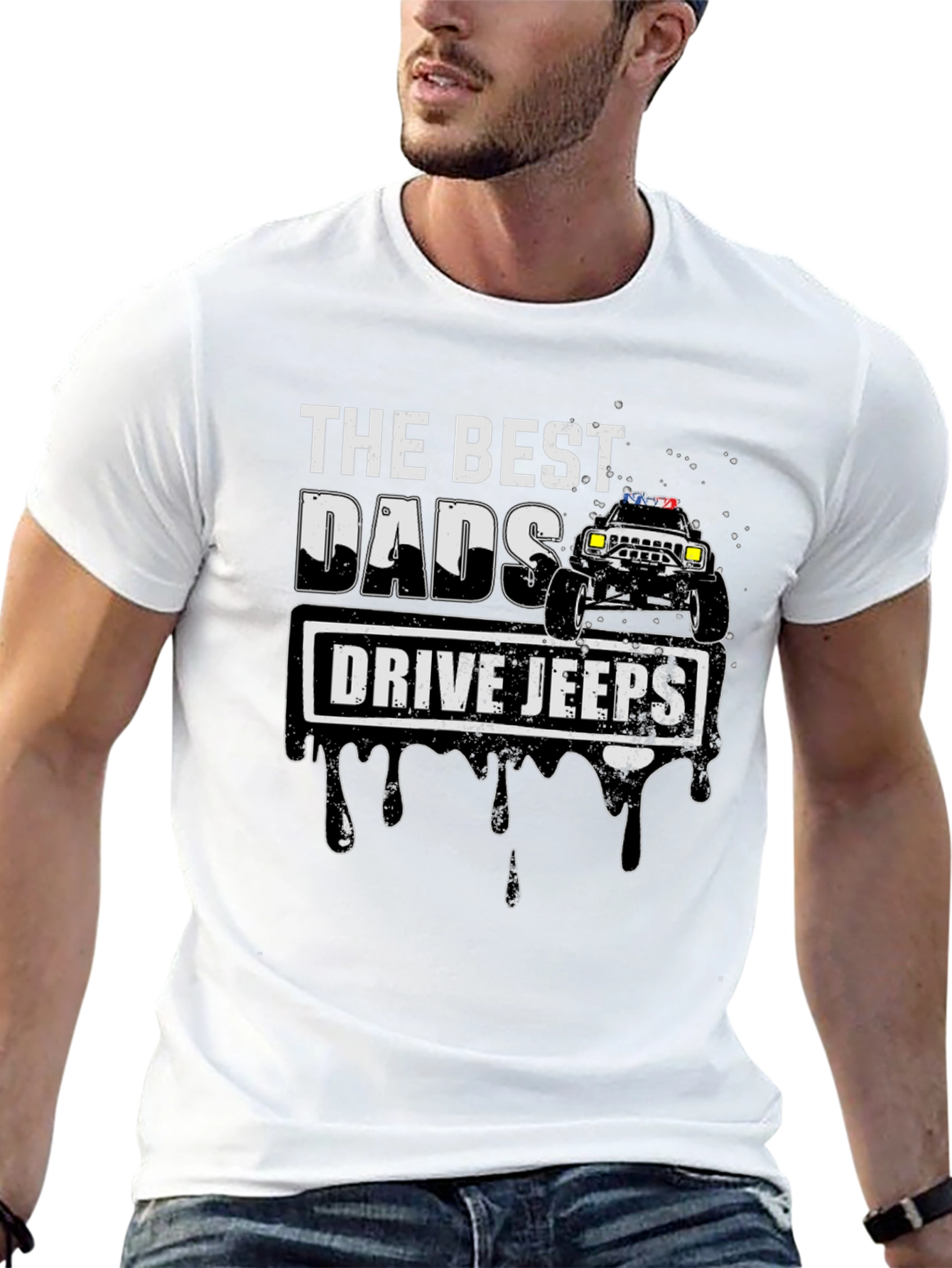 Best Dads Drive Jeeps Graphic T-Shirt