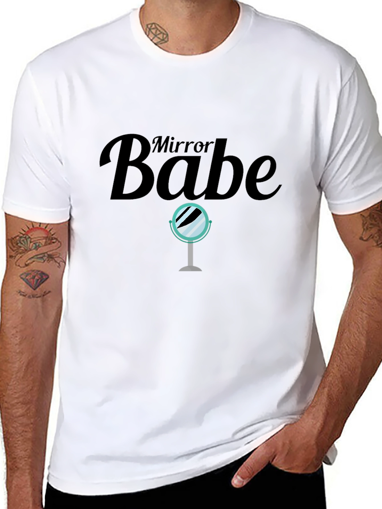 Mirror Babe Graphic Tee - Trendy Casual Wear