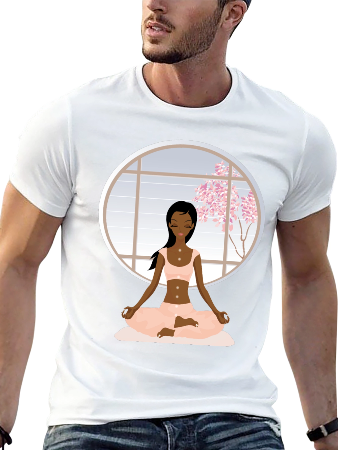 Yoga Meditation T-Shirt - Black Cotton Tee