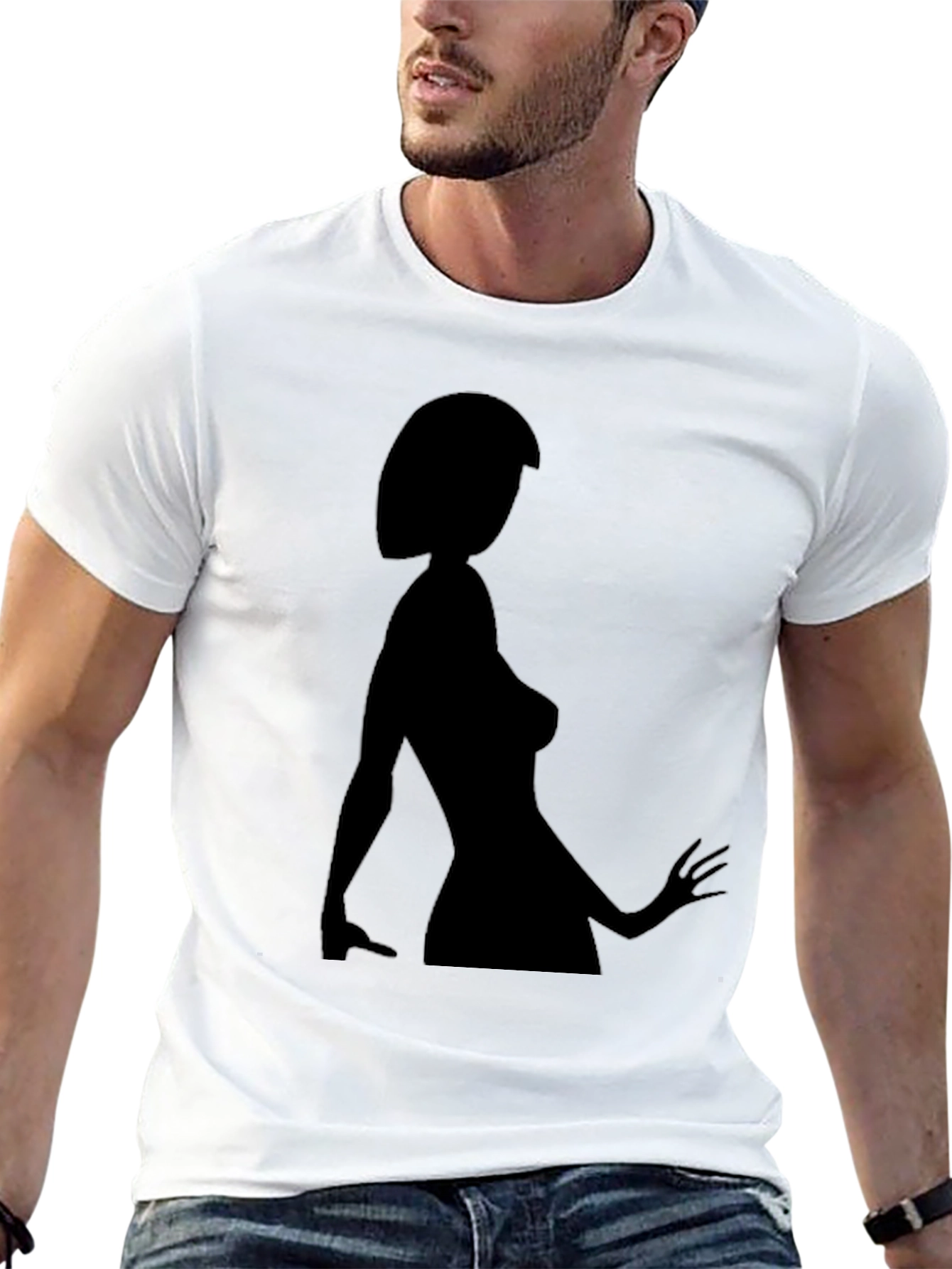 Silhouette Woman Graphic Tee - Black