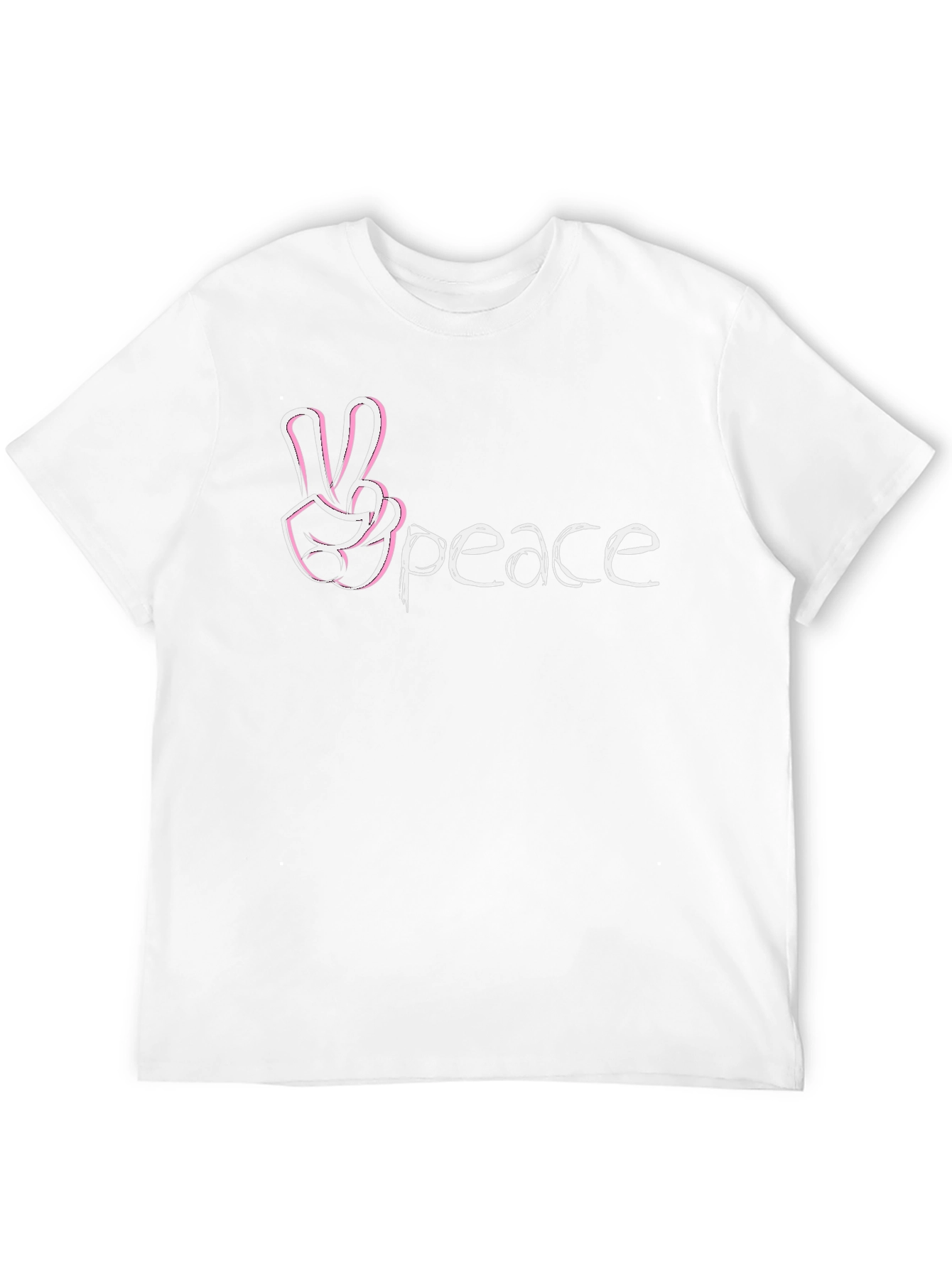 Peace Sign T-Shirt - Black Casual Tee
