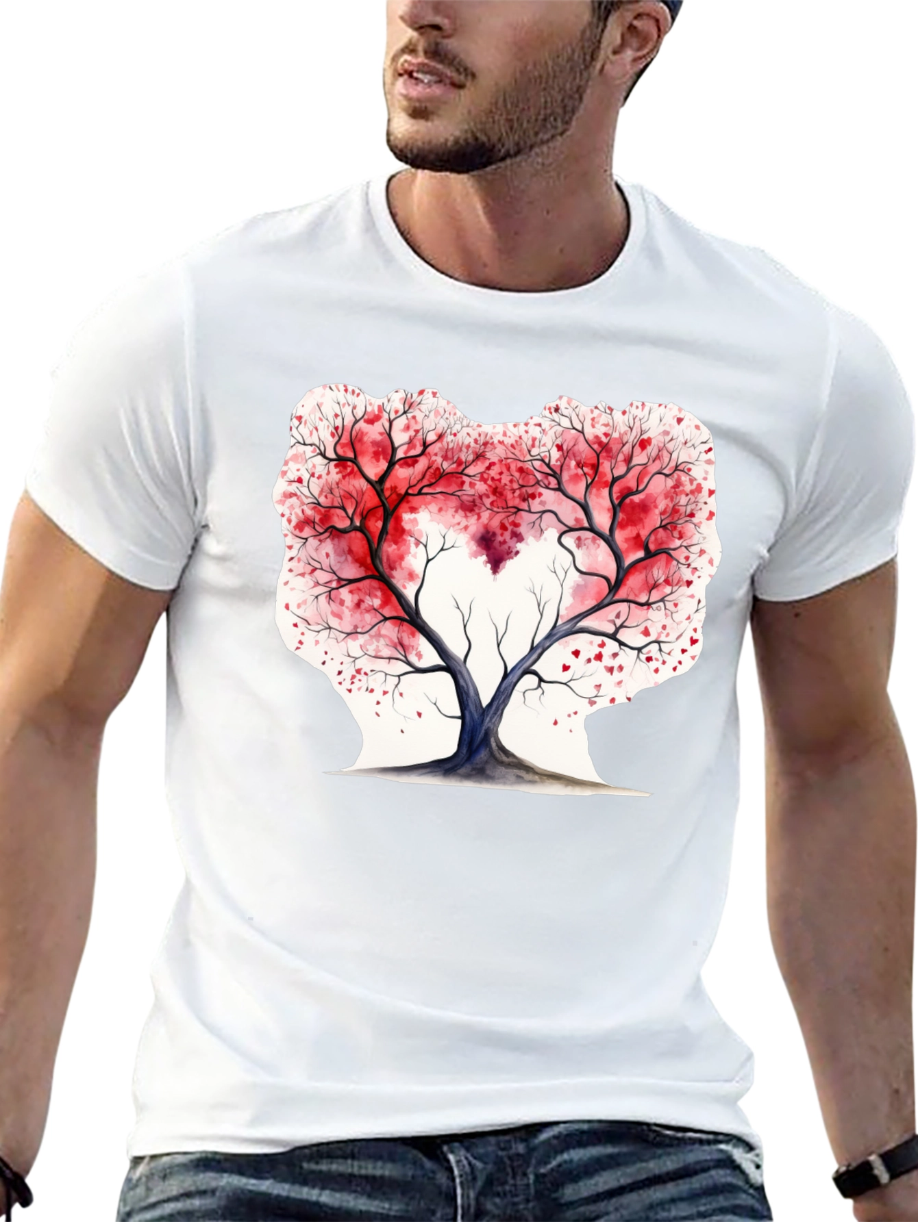 Heart Tree Valentines Day Graphic Tee