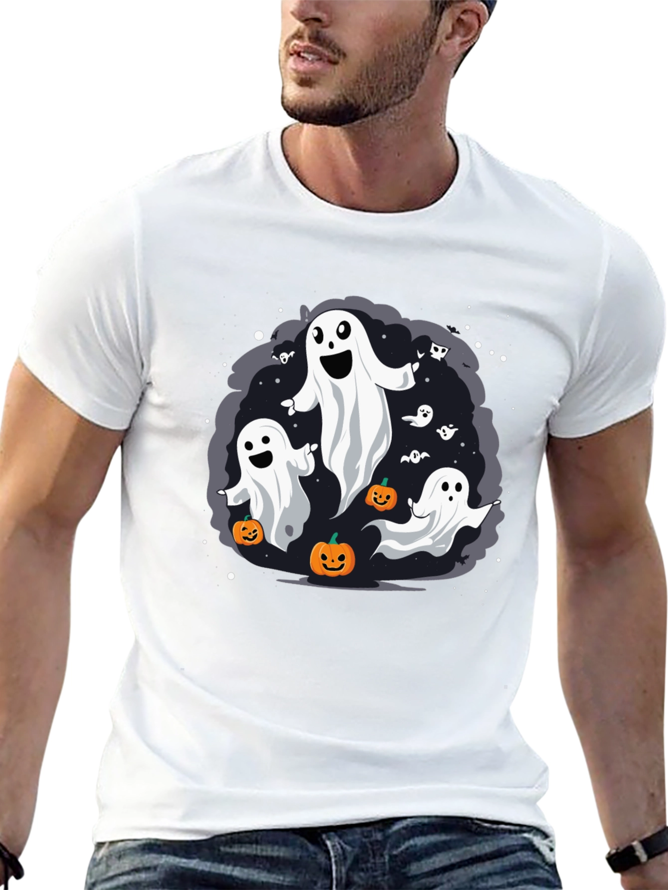 Halloween Ghost T-Shirt - Spooky Season Tee