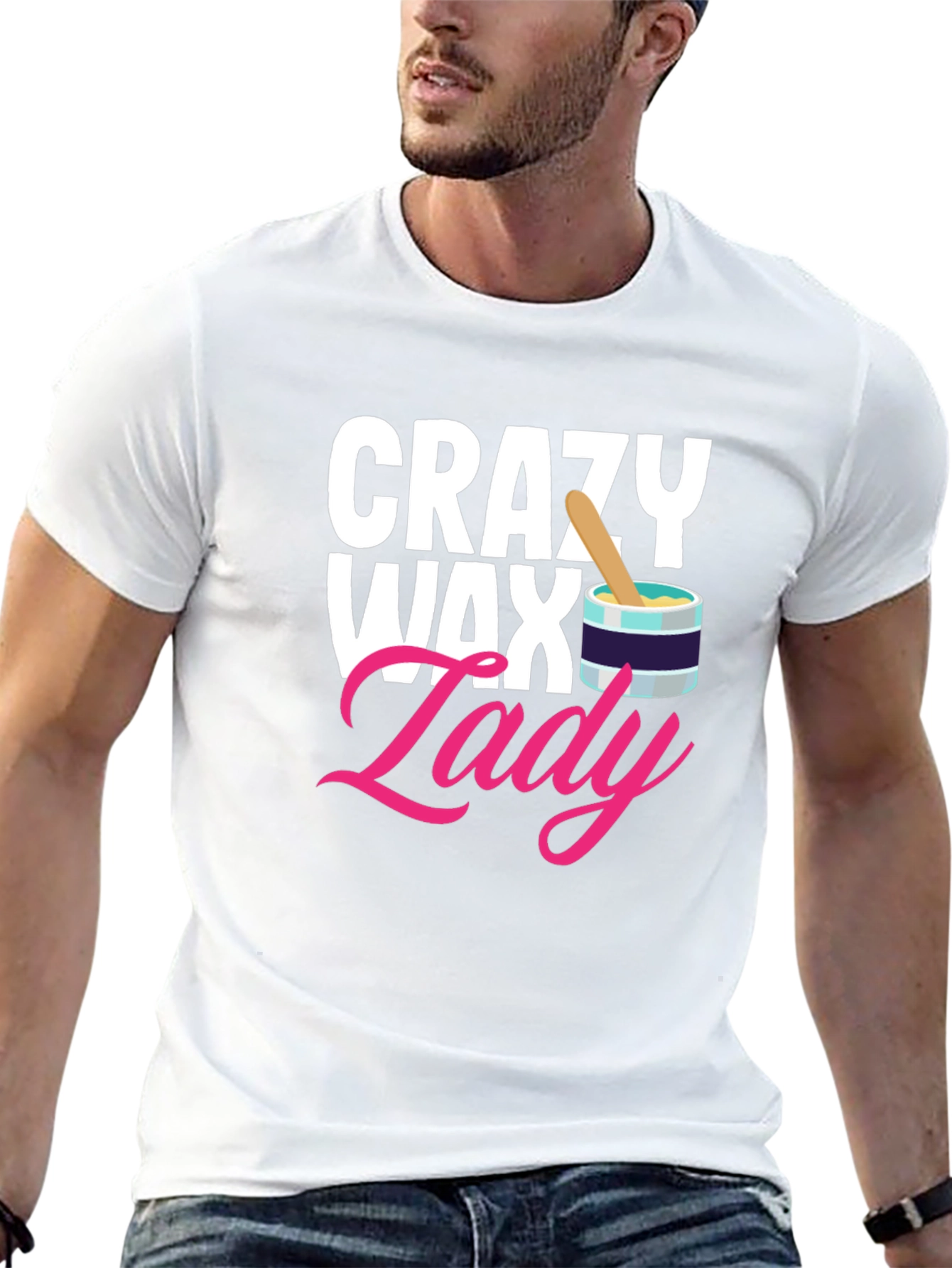 Crazy Wax Lady Graphic Tee - Funny Esthetician T-Shirt