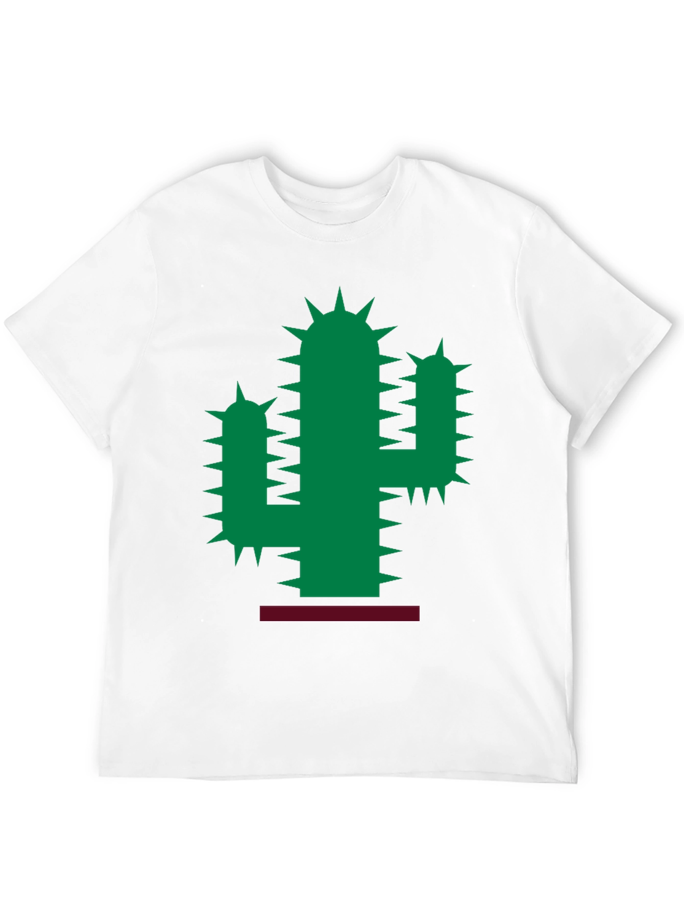 Cactus Graphic Print Mens Black T-Shirt