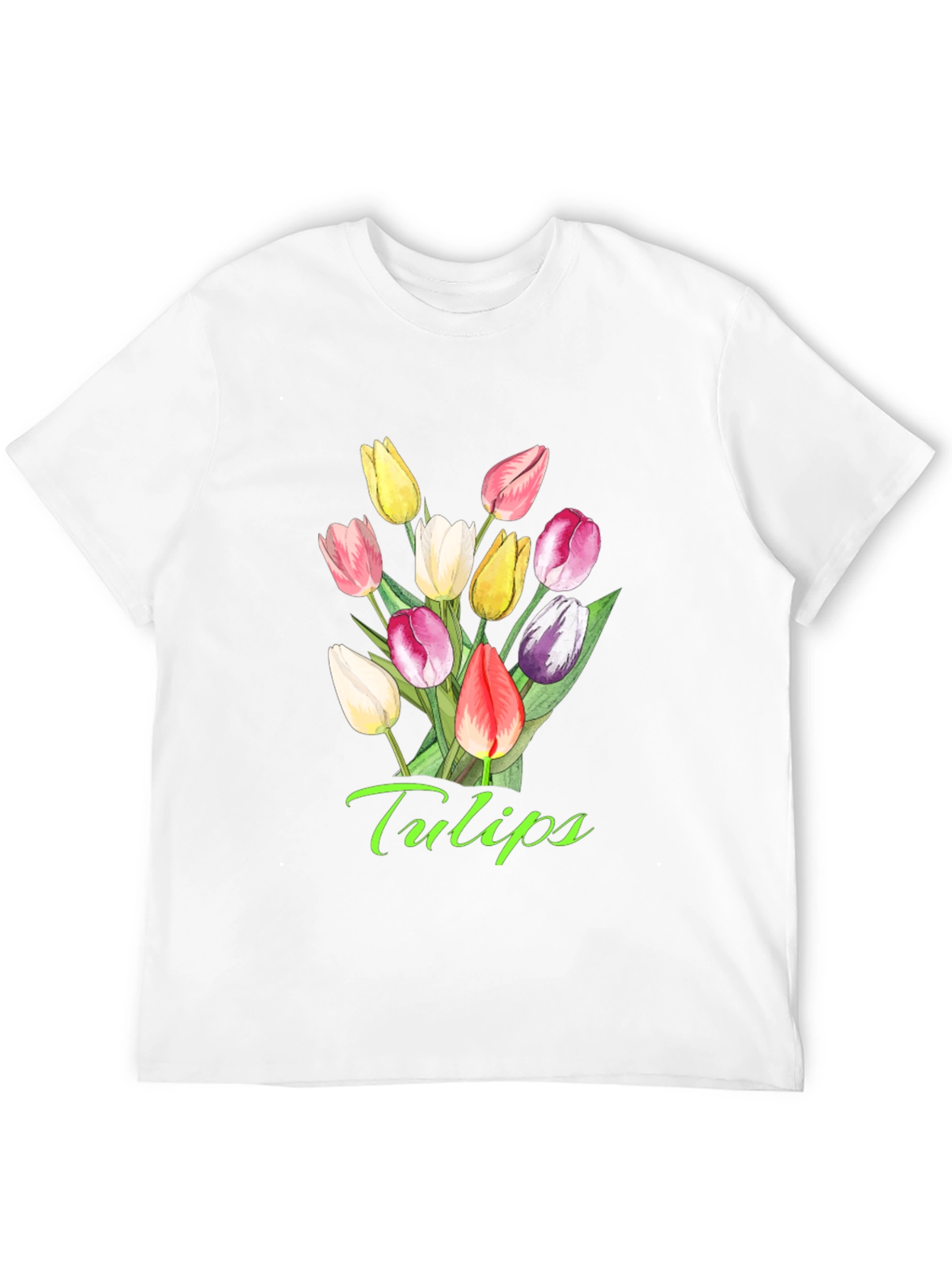 Tulips Floral T-Shirt - Stylish Springtime Apparel