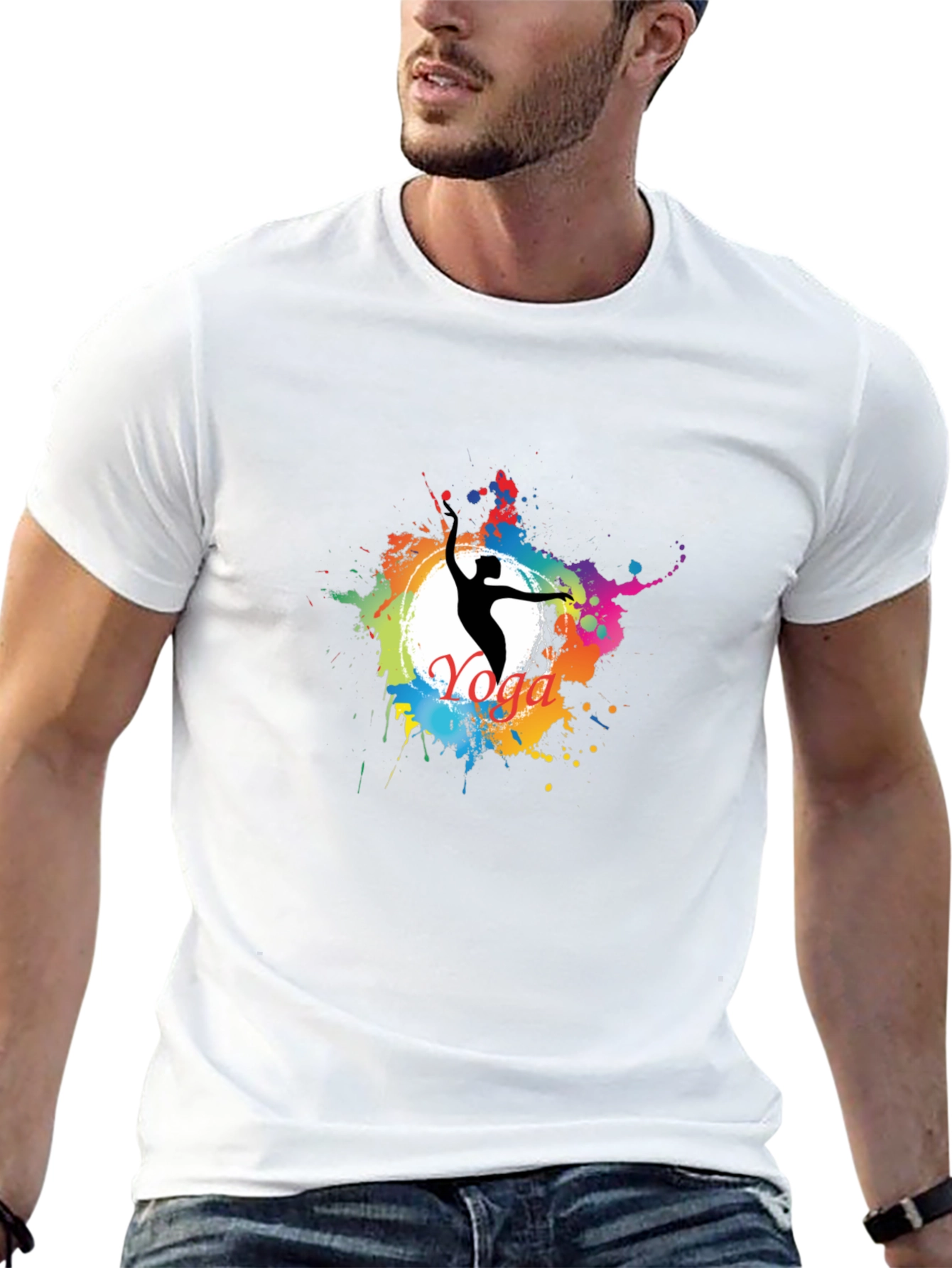 Yoga Splash Black T-Shirt
