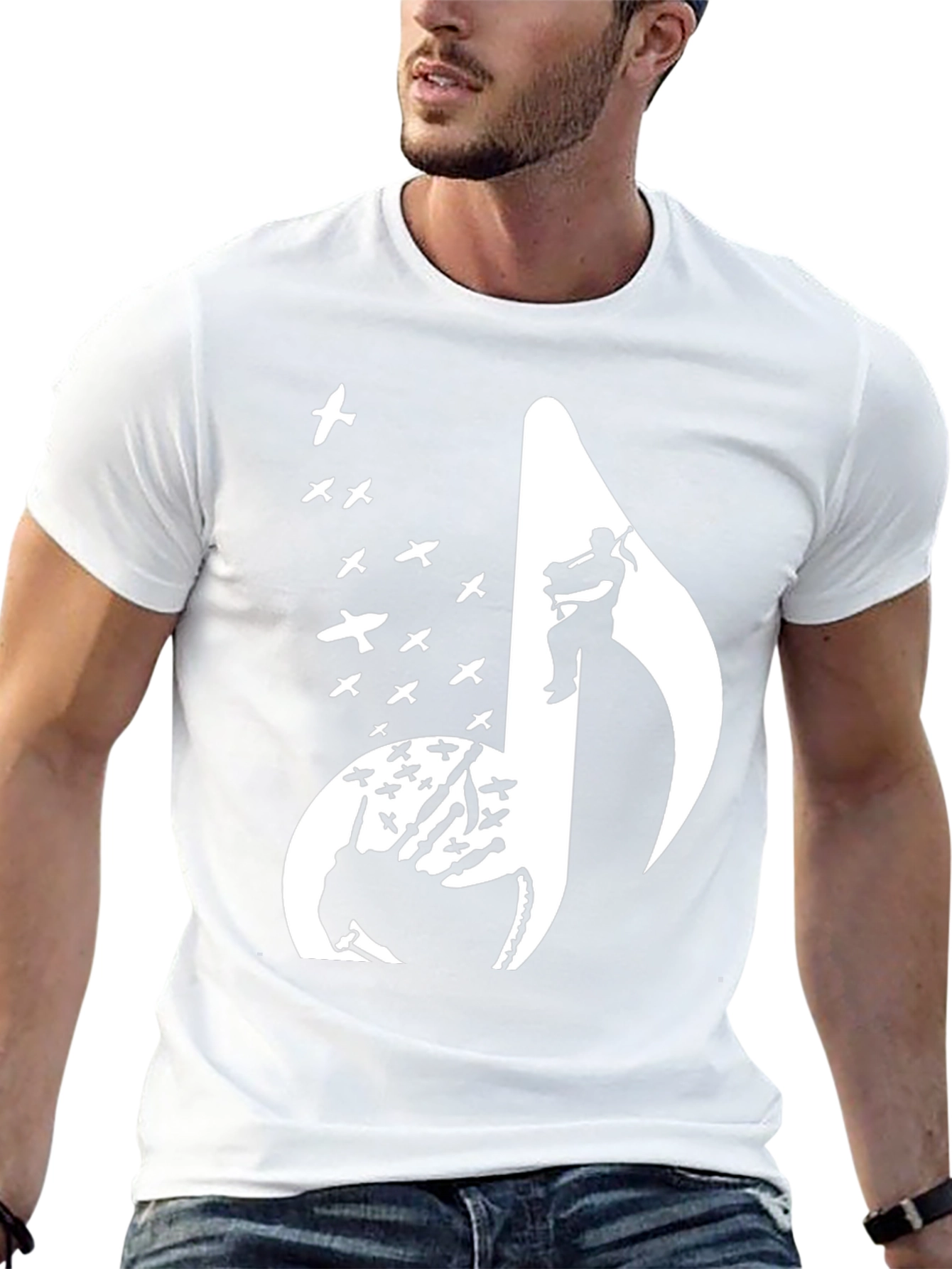 Bagpipe Musician Silhouette T-Shirt