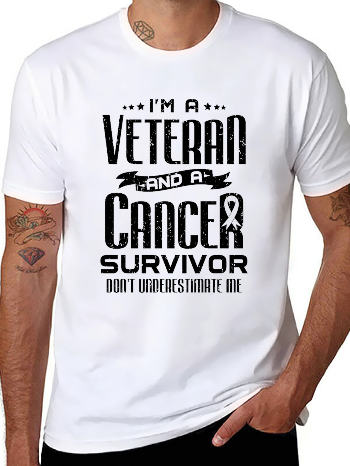 Veteran & Cancer Survivor Graphic T-Shirt