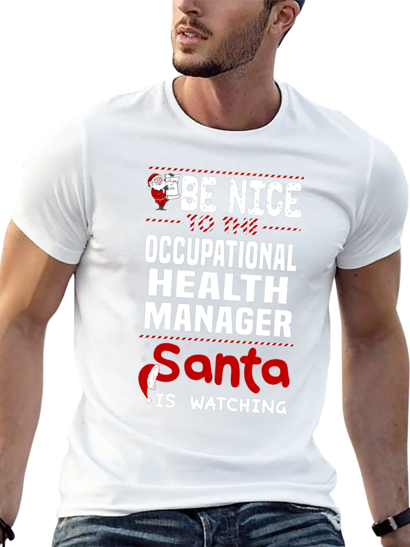Funny Occupational Health Manager Santa Christmas T-Shirt