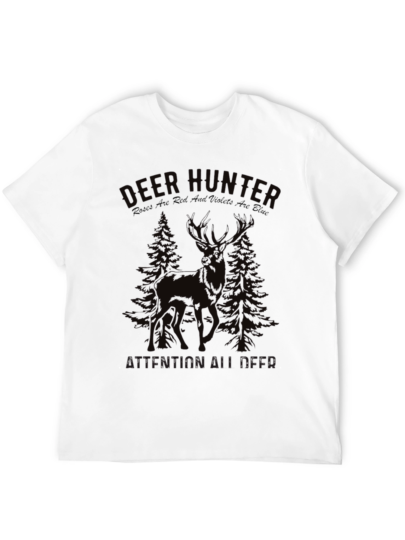 Deer Hunter Graphic T-Shirt - Mens Black Tee