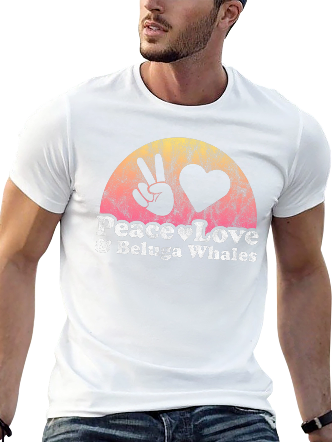 Peace Love & Beluga Whales T-Shirt