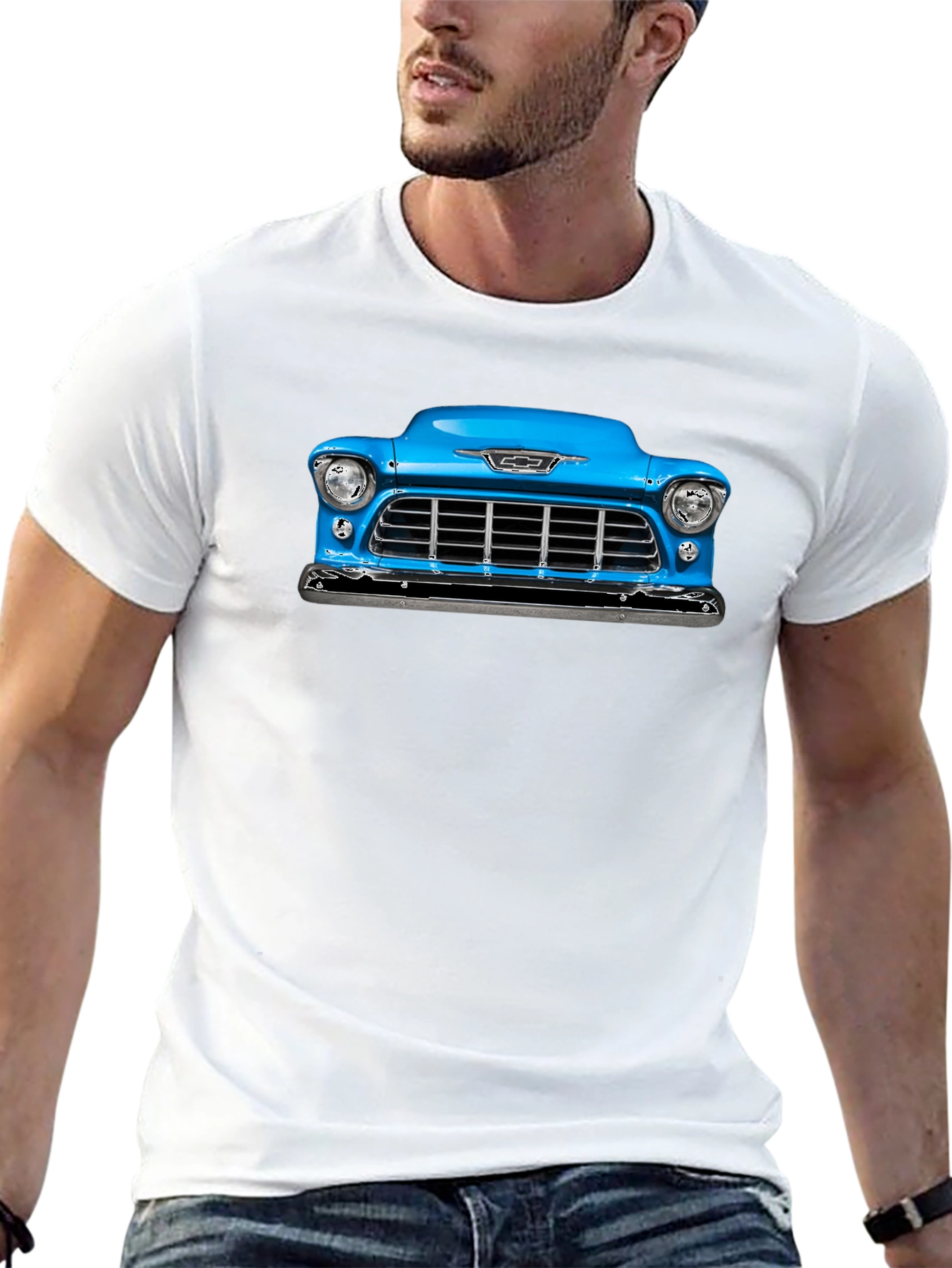 Retro Car Graphic Tee - Mens Black T-Shirt