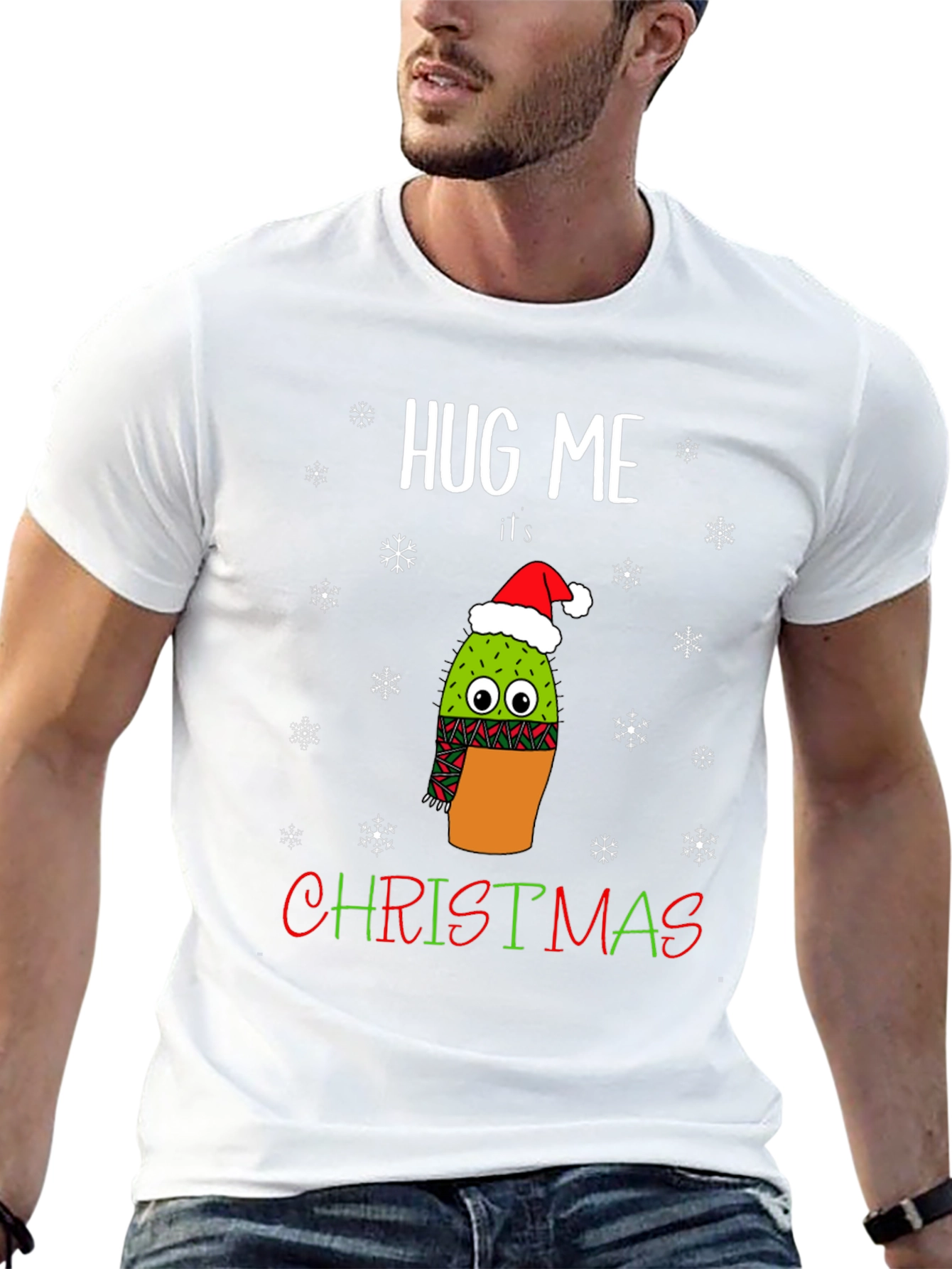 Hug Me Its Christmas Cactus T-Shirt