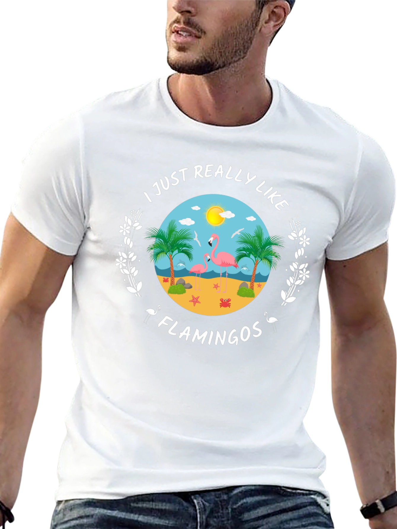 Flamingo Lover T-Shirt - Tropical Beach Design