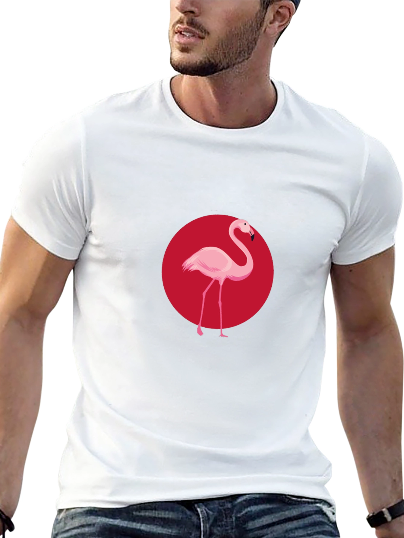 Flamingo Graphic Black T-Shirt