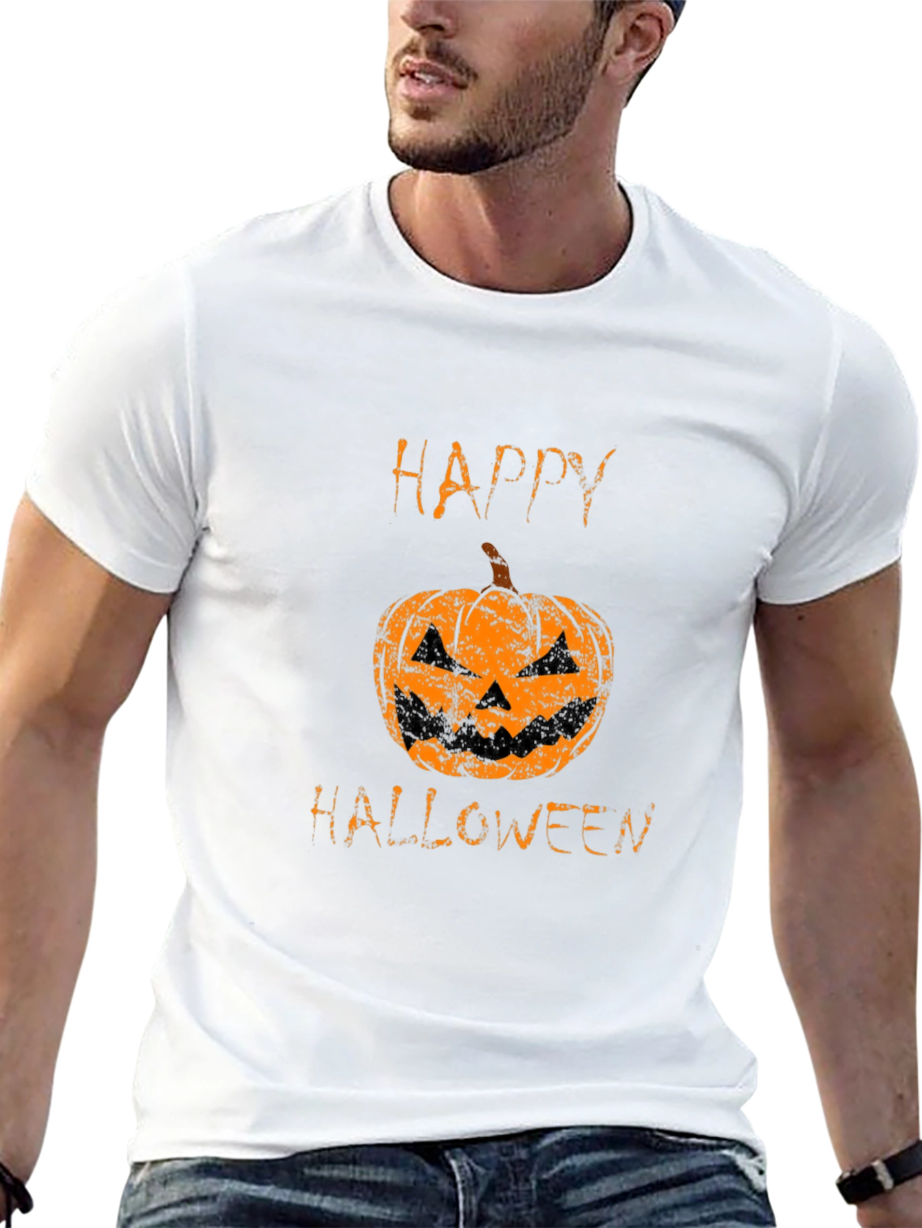 Happy Halloween Pumpkin Graphic T-Shirt
