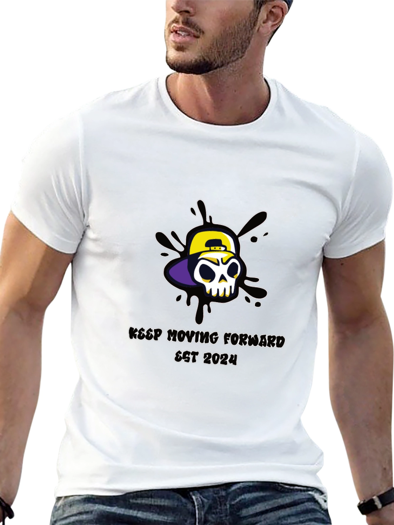 Keep Moving Forward Skull Graphic Tee
