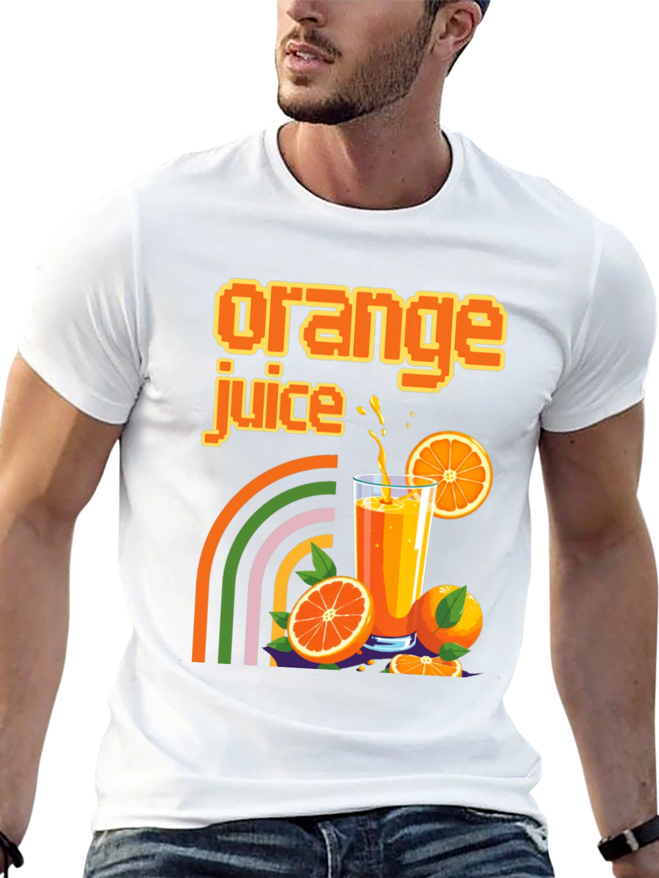 Retro Orange Juice Graphic Tee