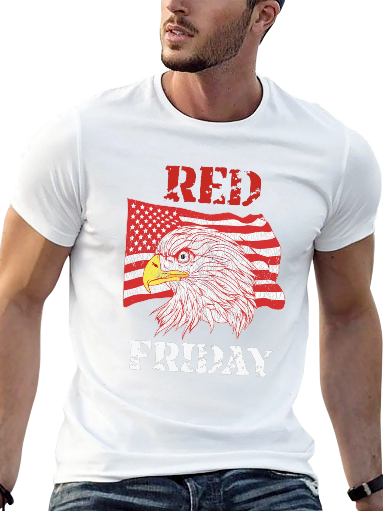 RED Friday Eagle Graphic Tee - Mens Black T-Shirt