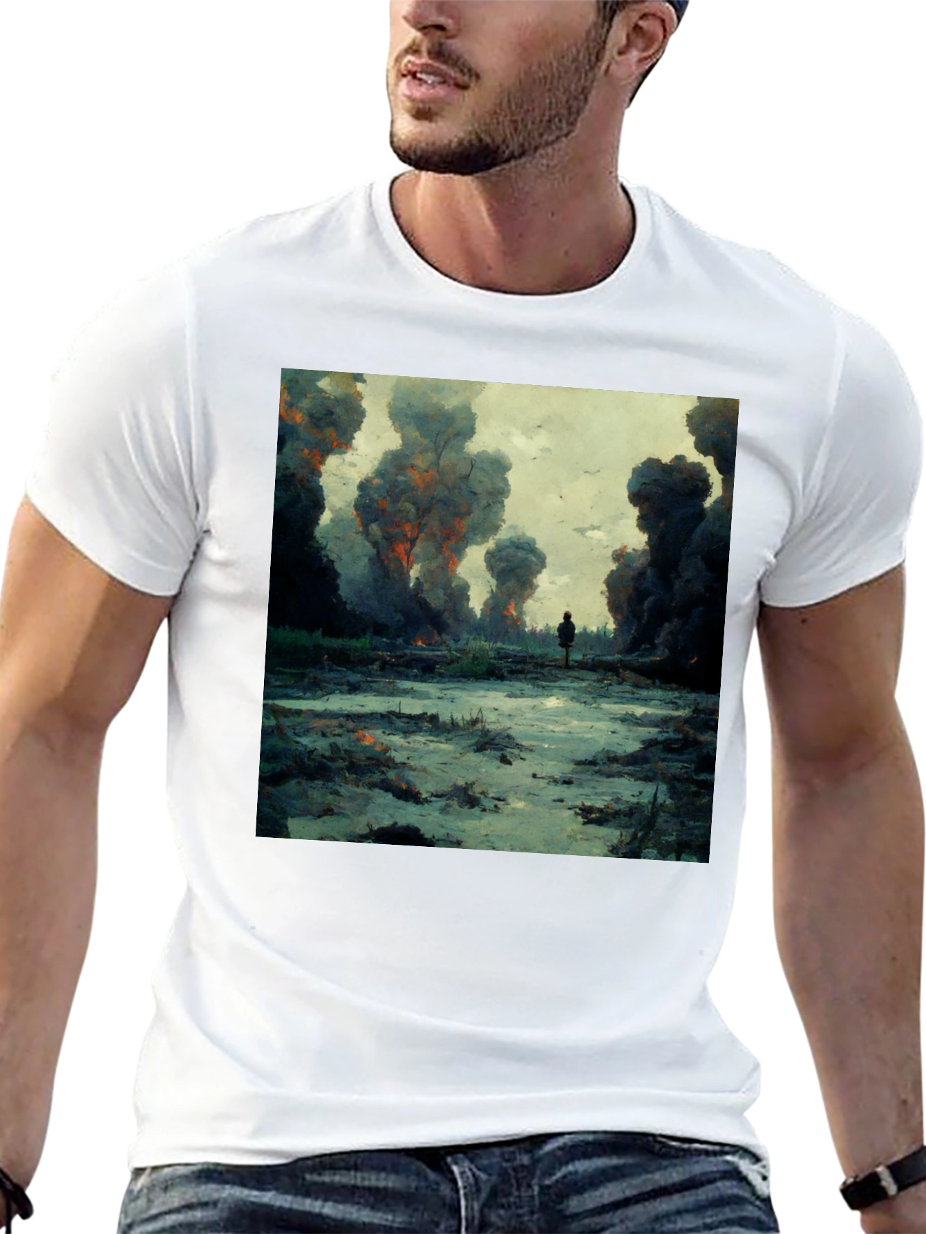 Artistic Graphic Tee - Apocalypse Design