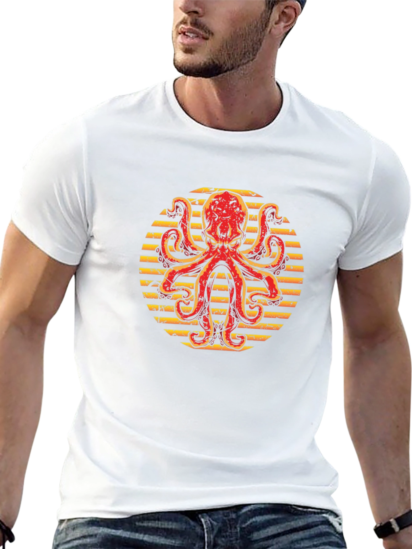 Octopus Graphic Tee - Mens Black T-Shirt