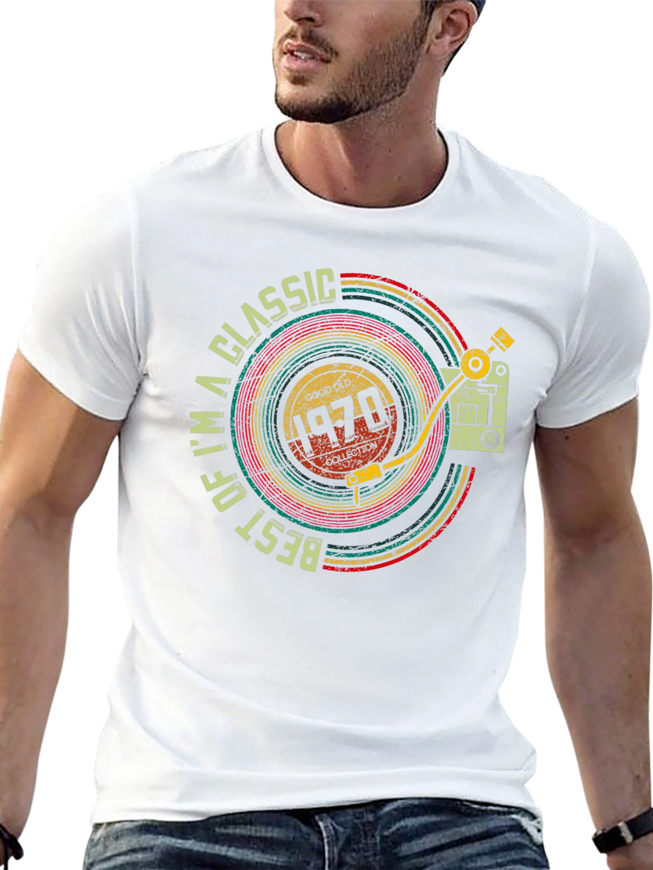 Classic 1970s Record Player Design T-Shirt