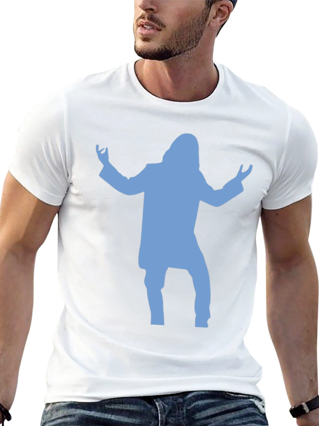 Silhouette T-Shirt - Black Cotton Blend Tee
