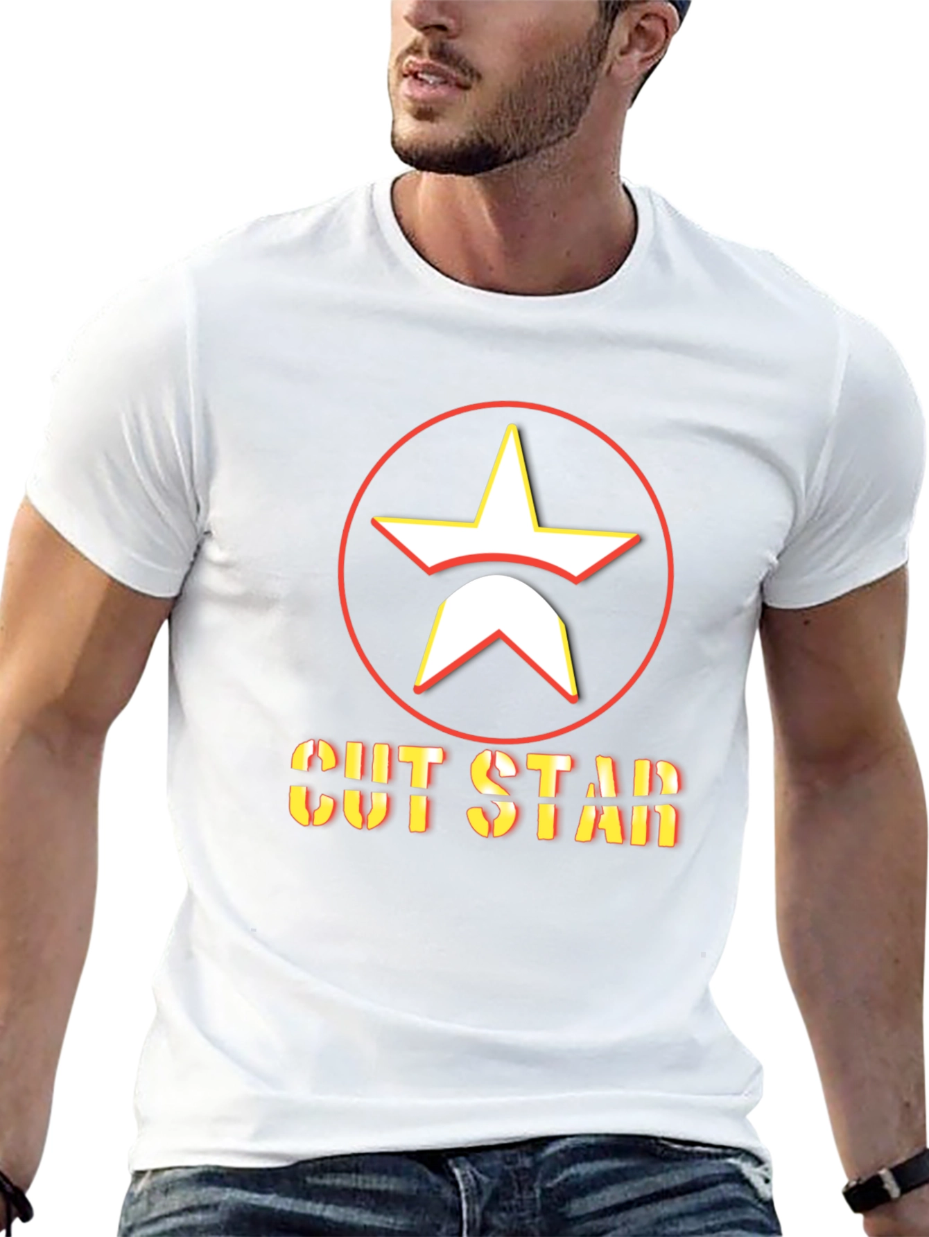 Cut Star Graphic Tee - Mens Black T-Shirt