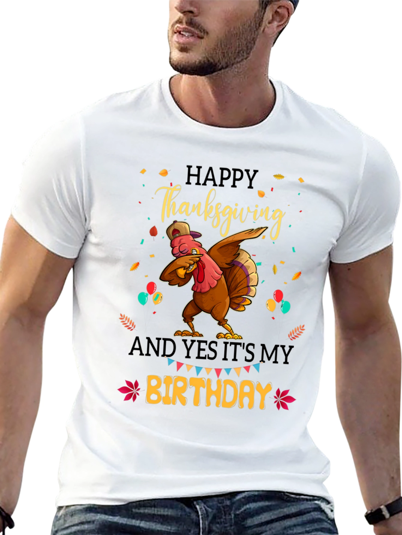 Thanksgiving Birthday Turkey Dab T-Shirt