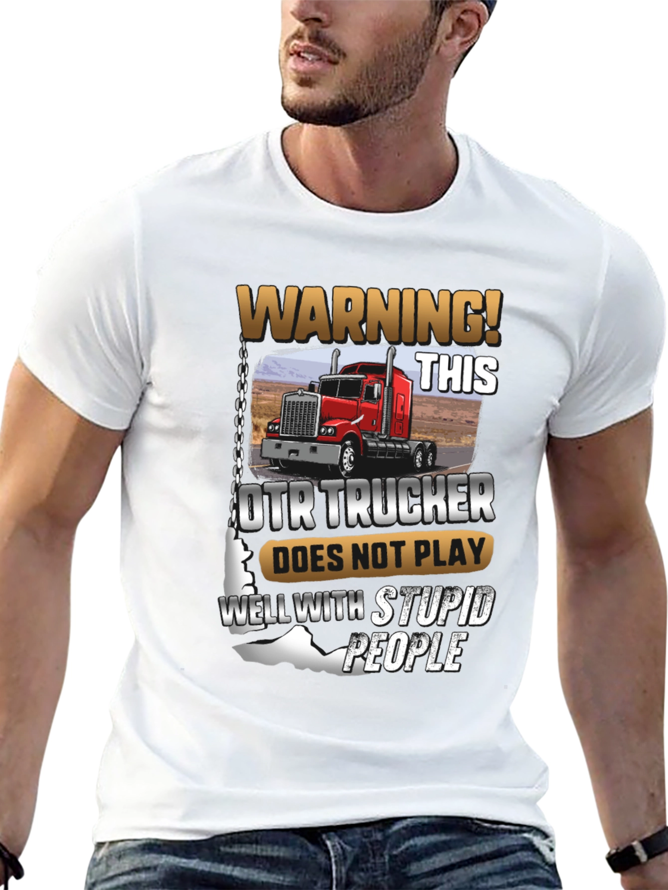 Warning! OTR Trucker T-Shirt