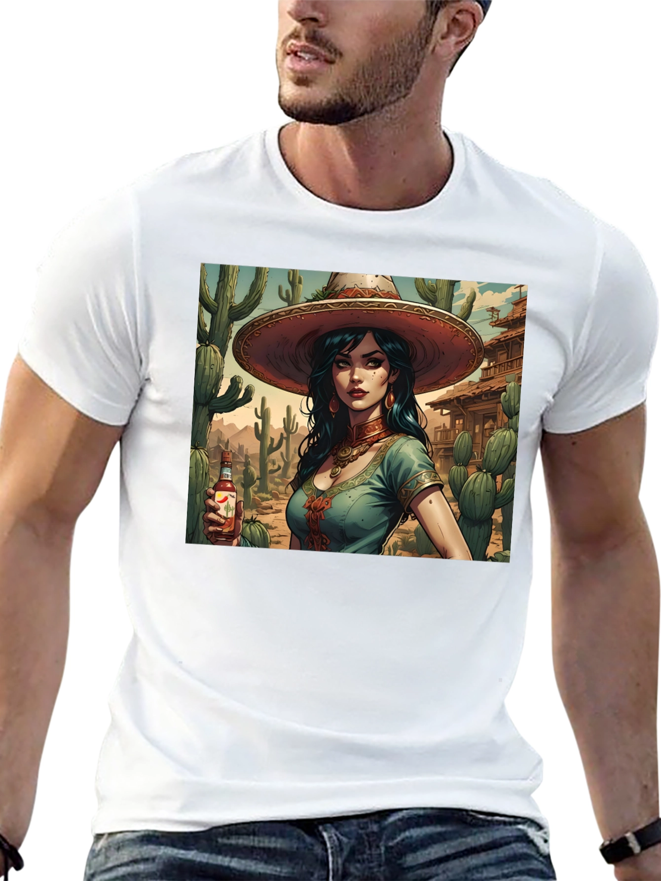 Latina Desert Queen Graphic Tee - Black