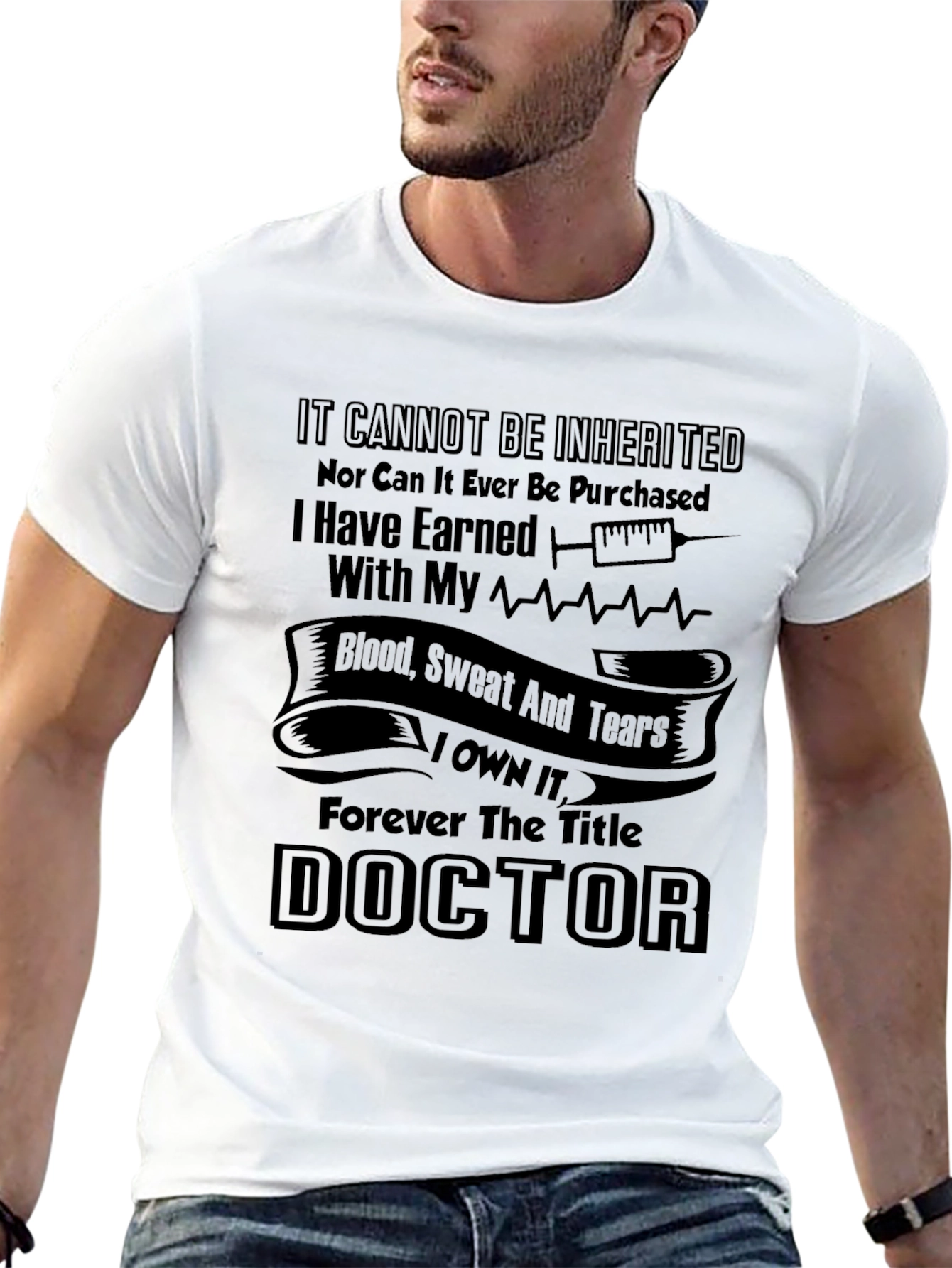 Earned Doctor T-Shirt - Black