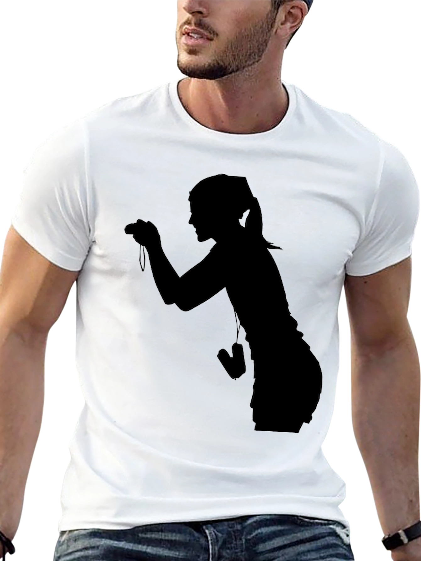 Silhouette Photographer Graphic Tee - Unisex Black T-Shirt