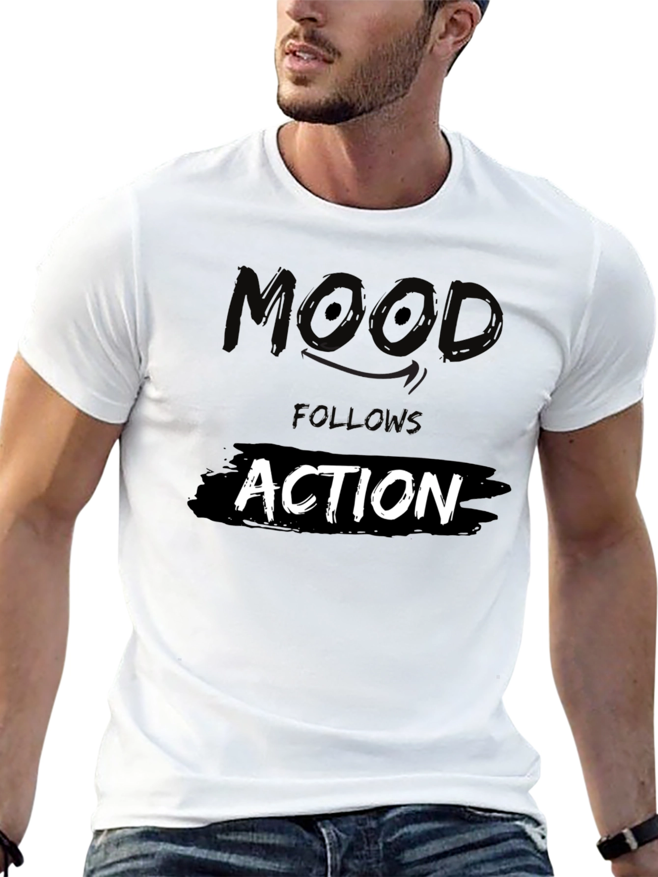 Mood Follows Action Graphic T-Shirt