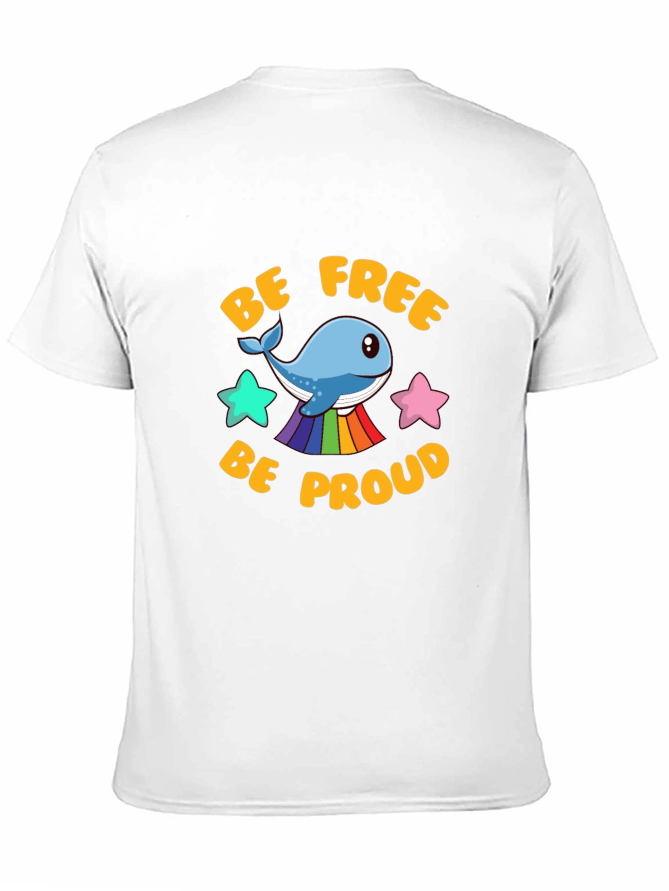 Be Free Be Proud Whale LGBTQ+ Pride T-Shirt