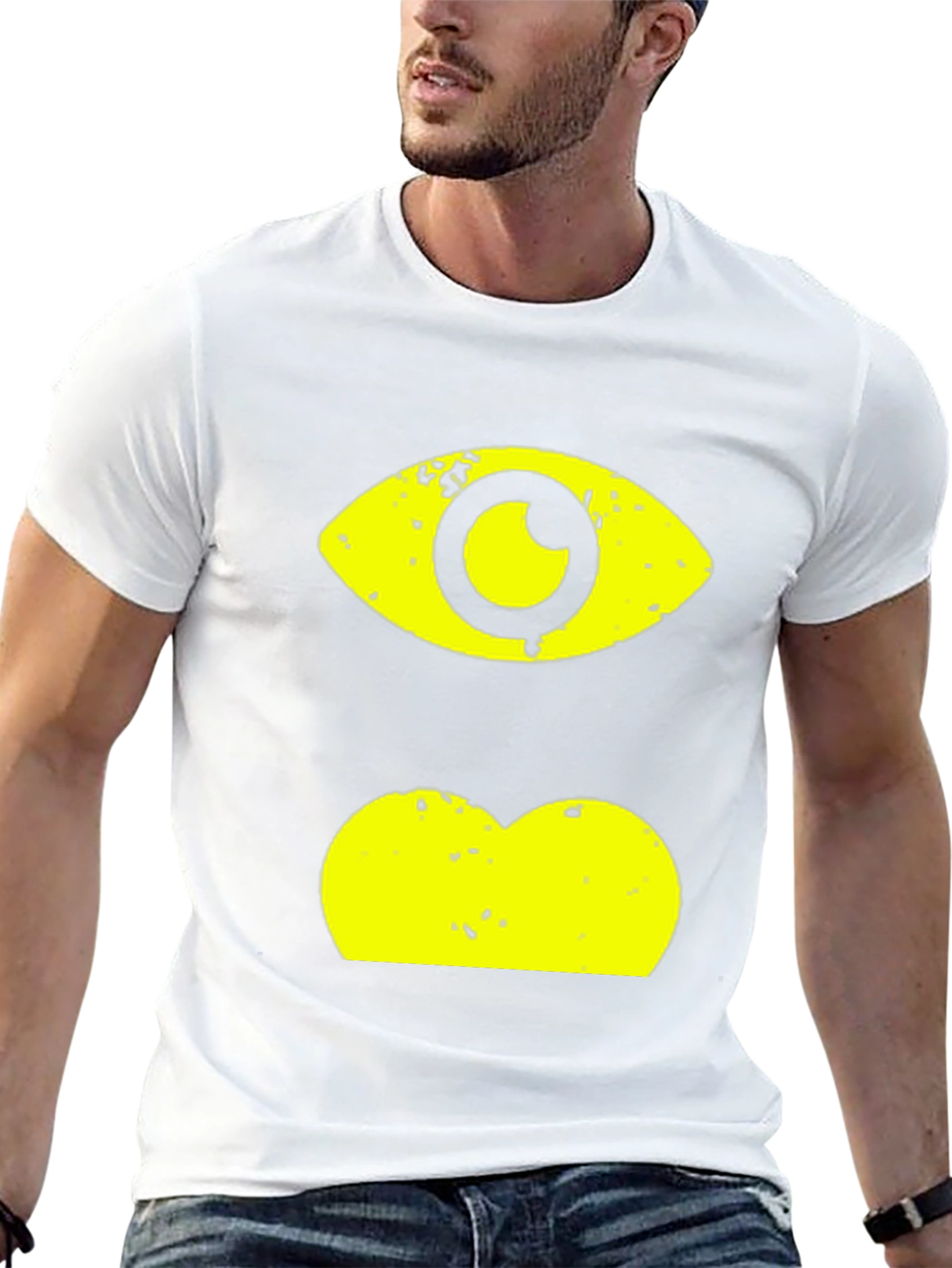 Eye & Lips Graphic Black T-Shirt