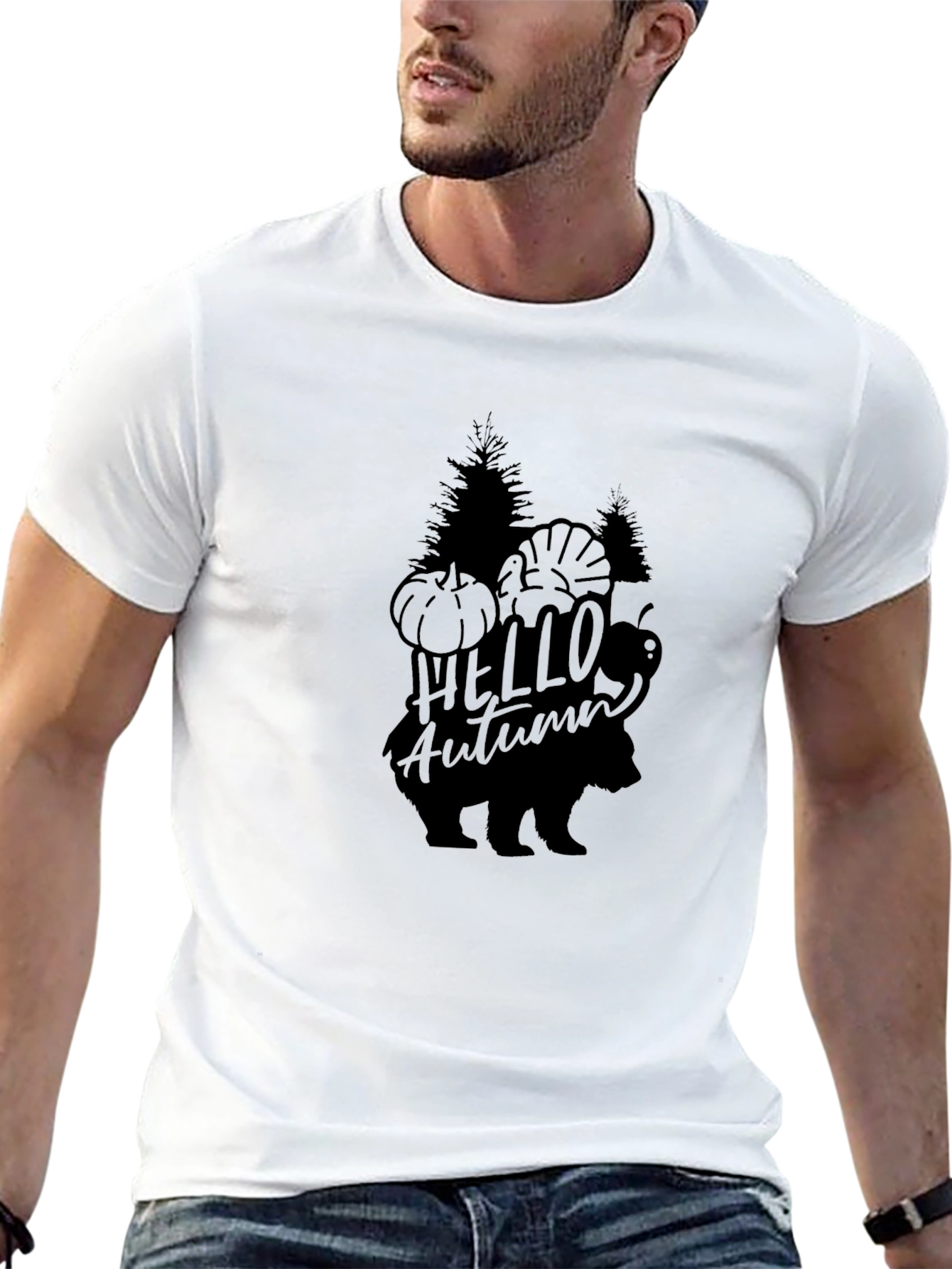 Hello Autumn Bear Graphic Tee