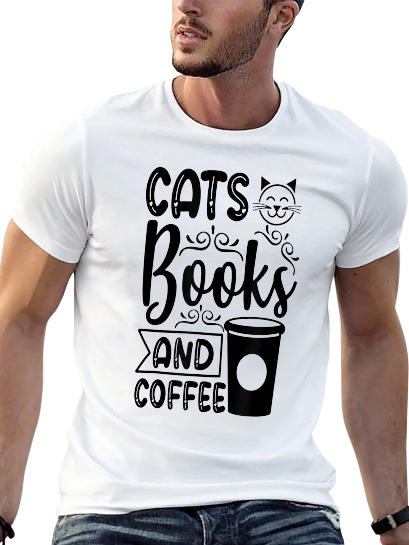 Cats Books Coffee T-Shirt