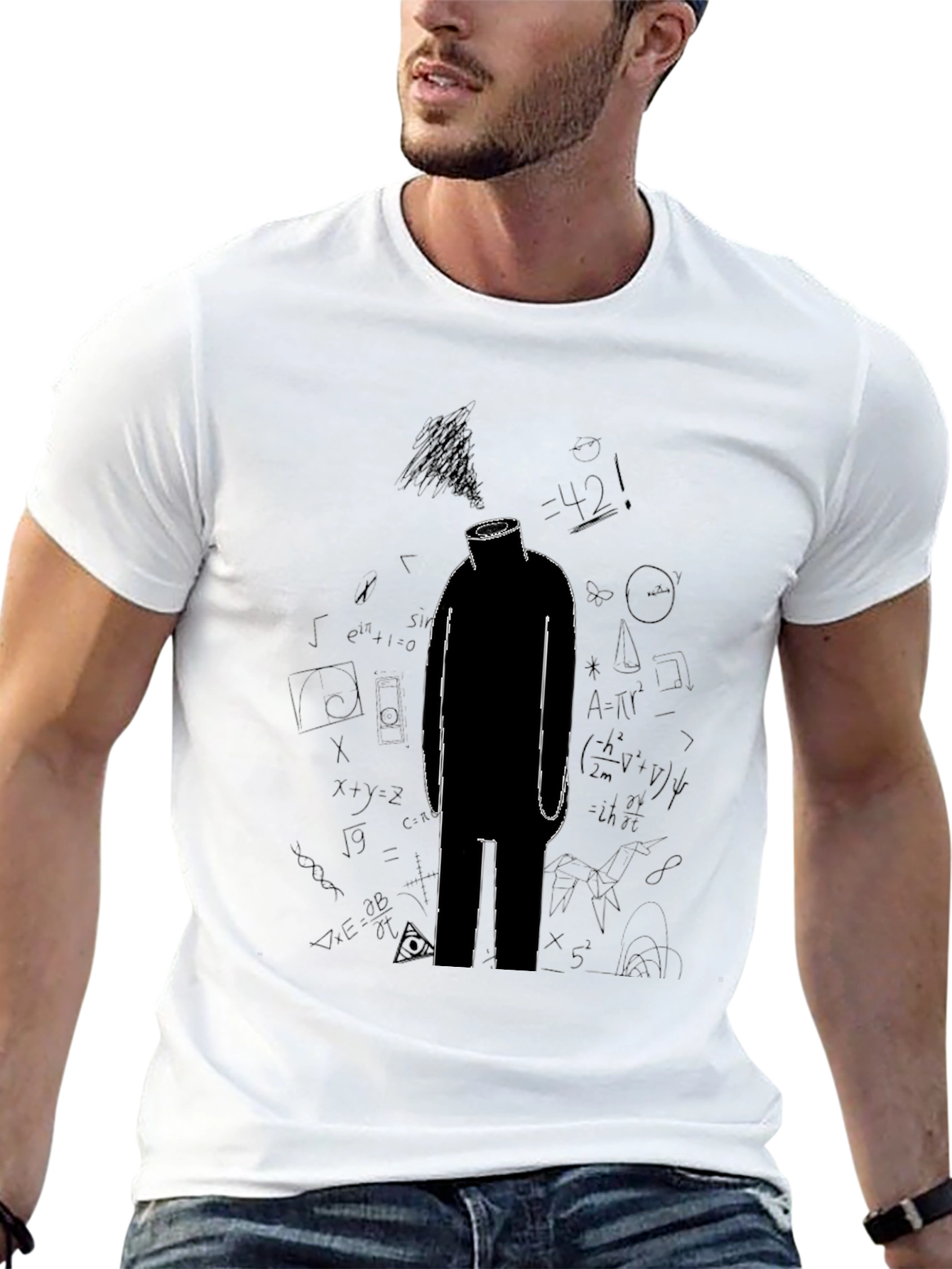 Abstract Math T-Shirt - Black Graphic Tee