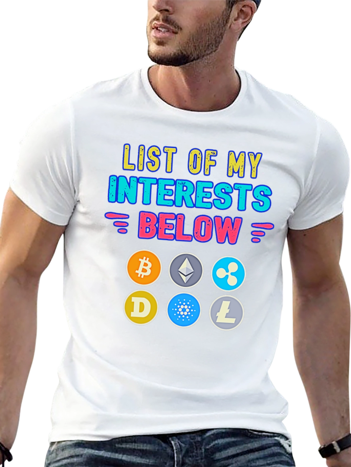 Crypto Enthusiast T-Shirt: Bitcoin Ethereum & More!