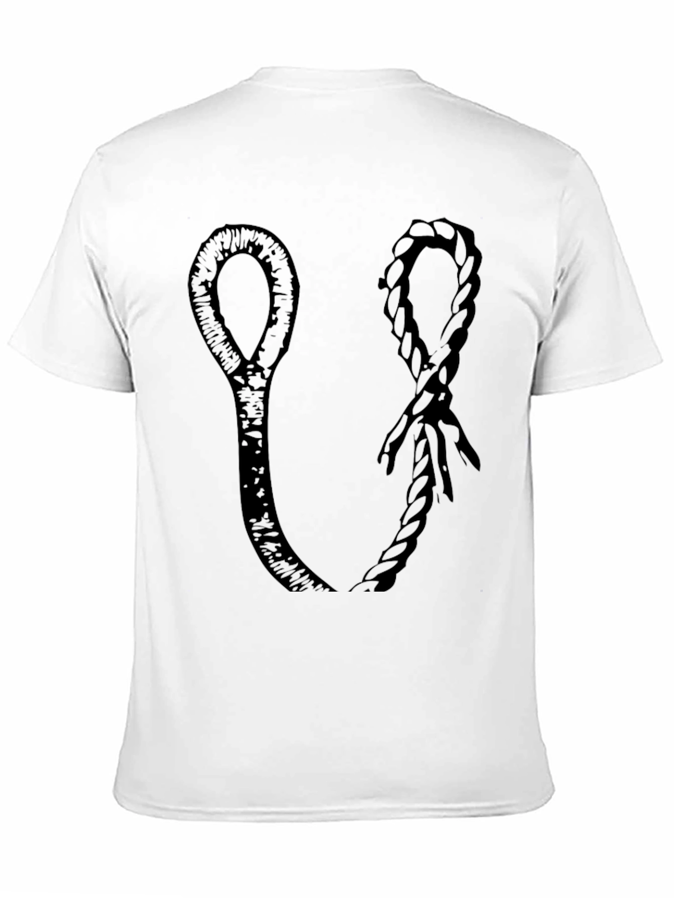 Rope Knot Graphic T-Shirt - Black Cotton Tee