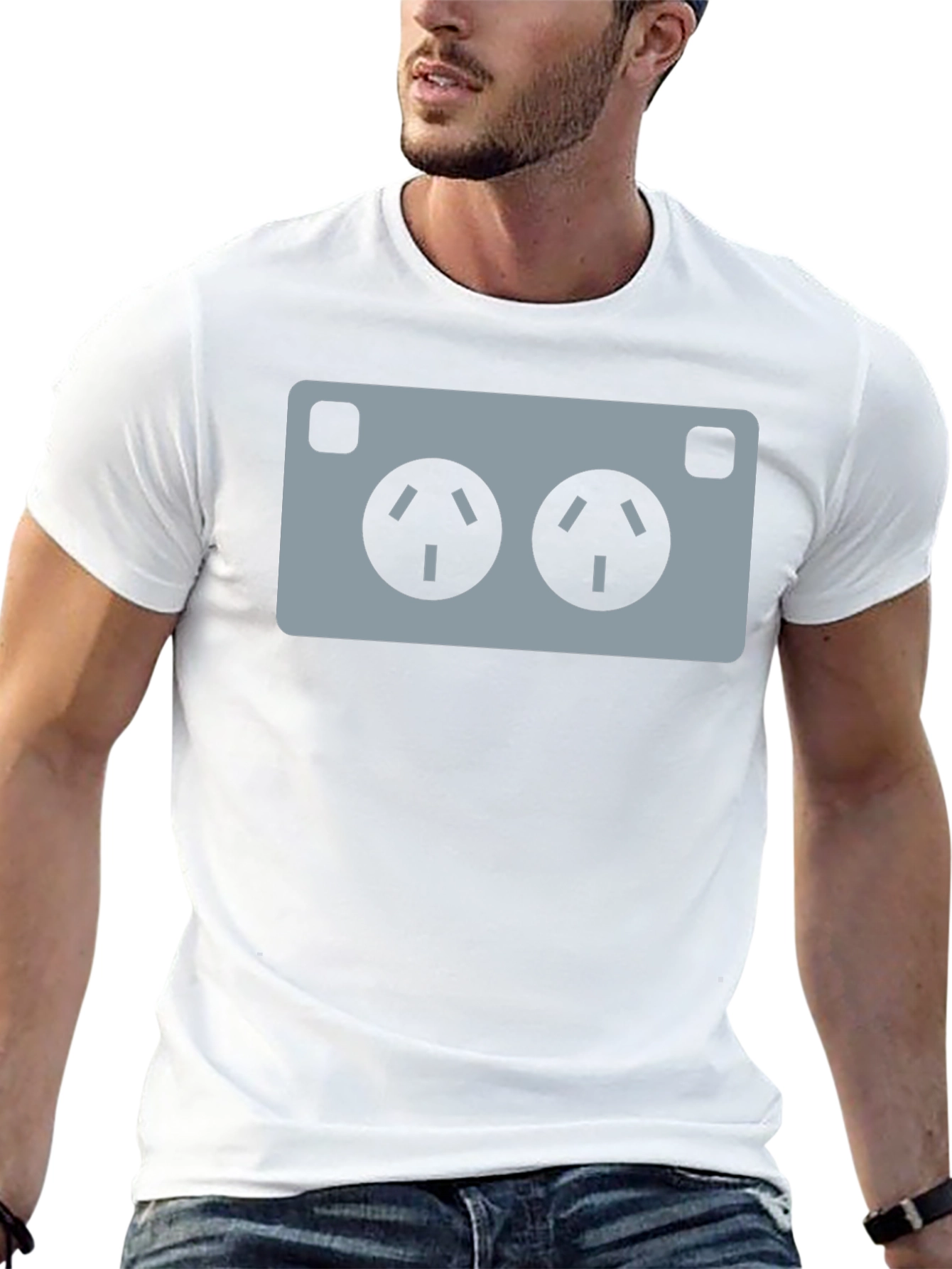 Funny Electrical Outlet Graphic Tee - Novelty T-Shirt