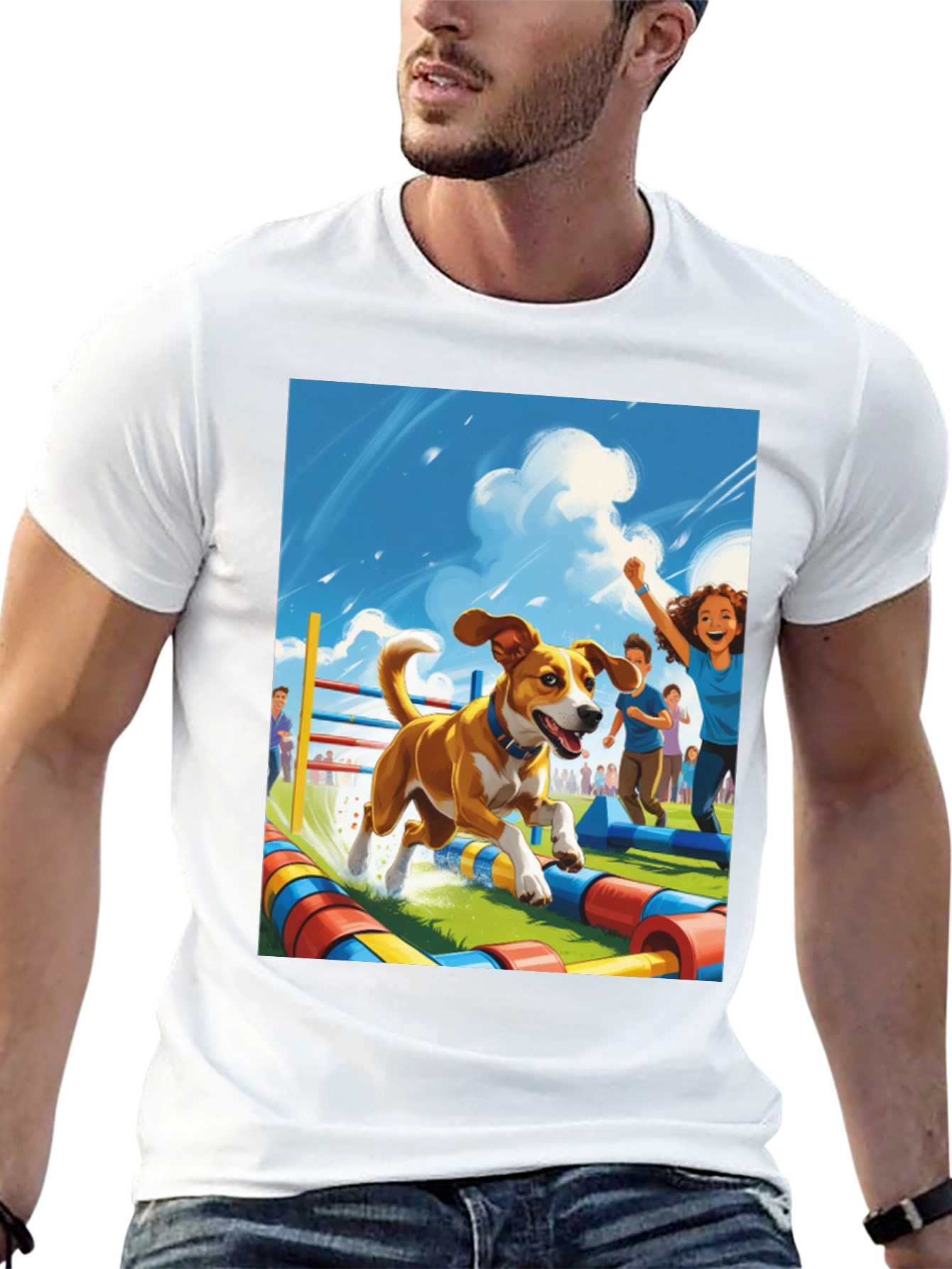 Dog Agility Cartoon T-Shirt