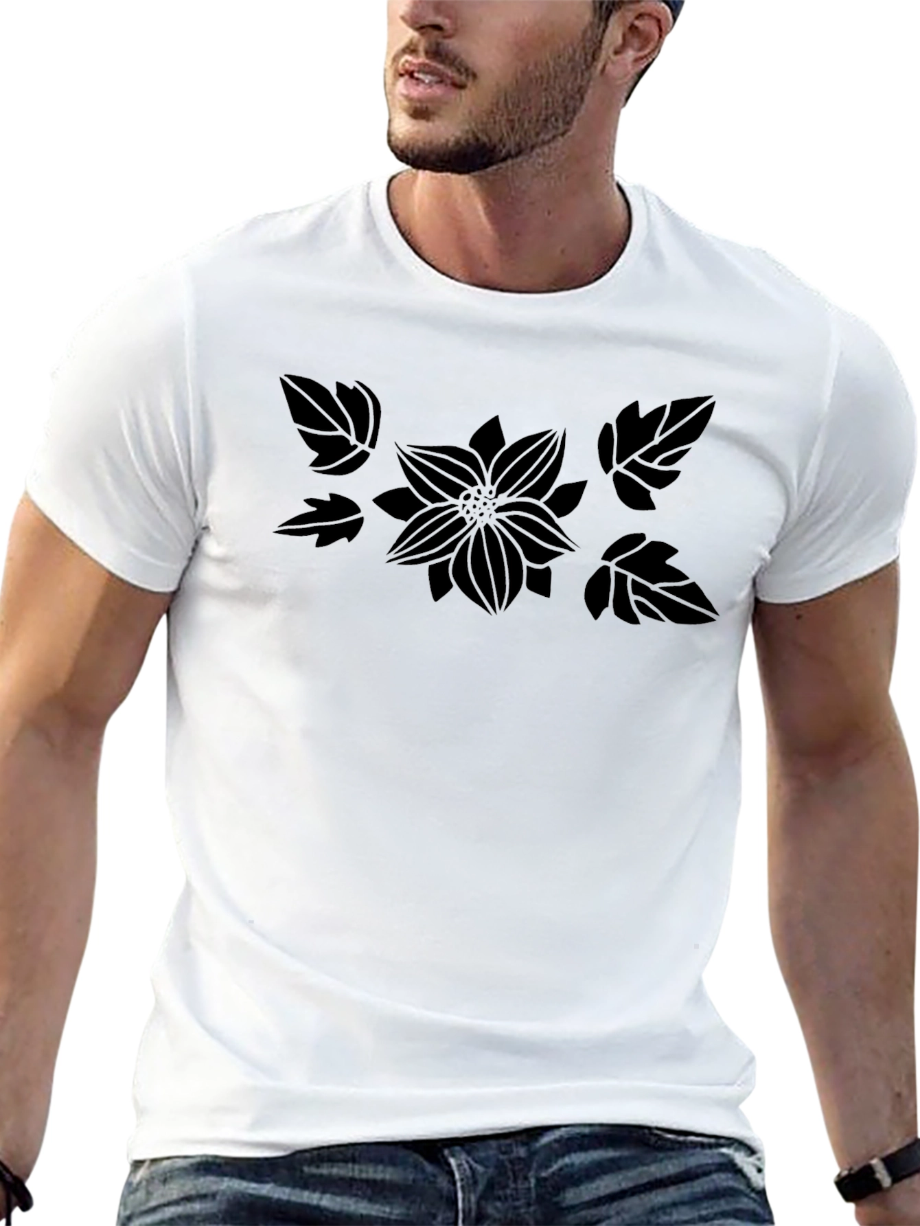 Black Floral Graphic Tee