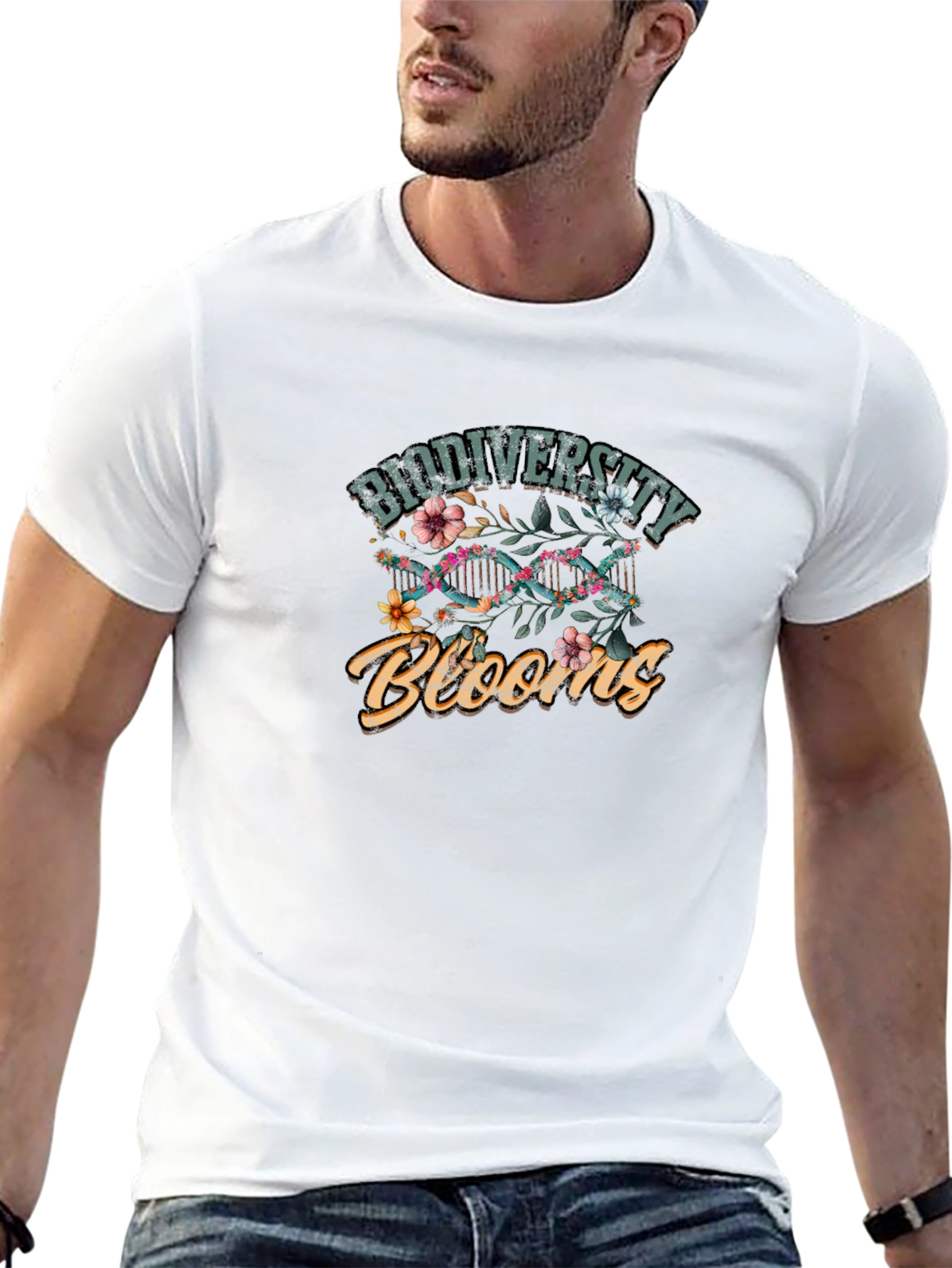 Biodiversity Blooms Floral DNA T-Shirt
