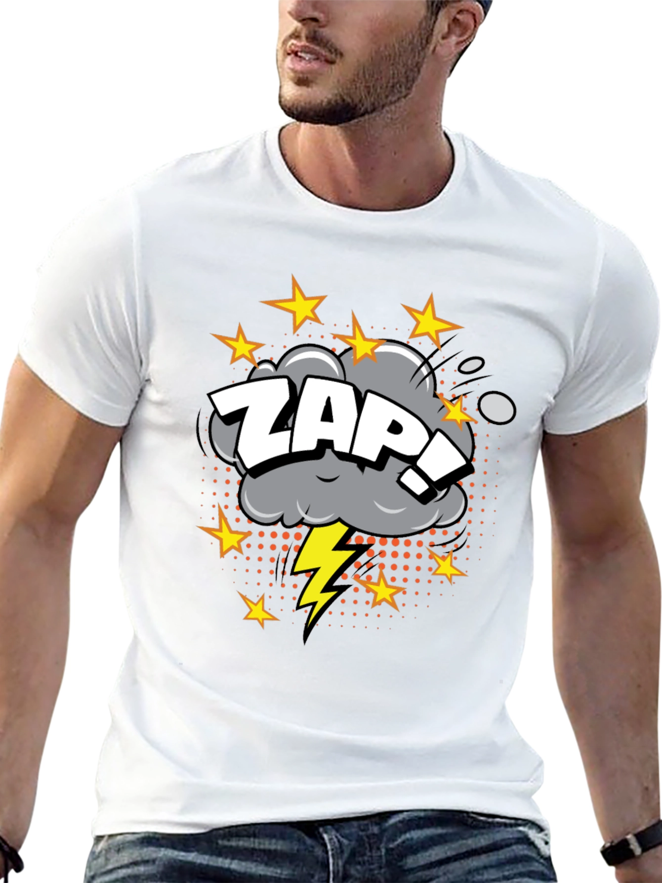 ZAP! Graphic Print Black T-Shirt